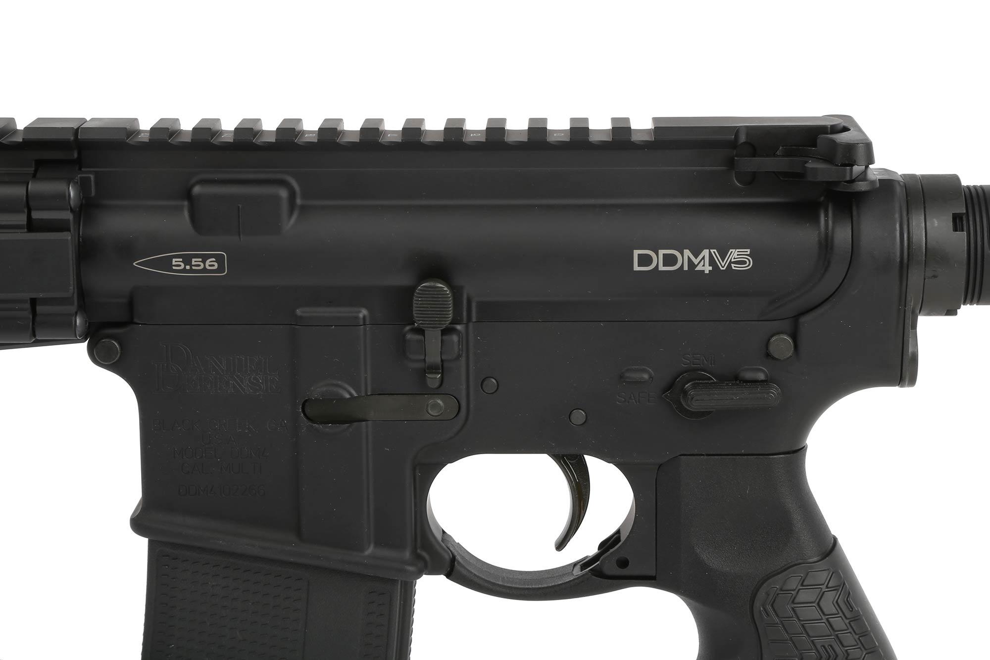 Daniel Defense 16" 5.56 DDM4v5 Rifle with 12" DDM4 Quad Rail Black 0212316029047