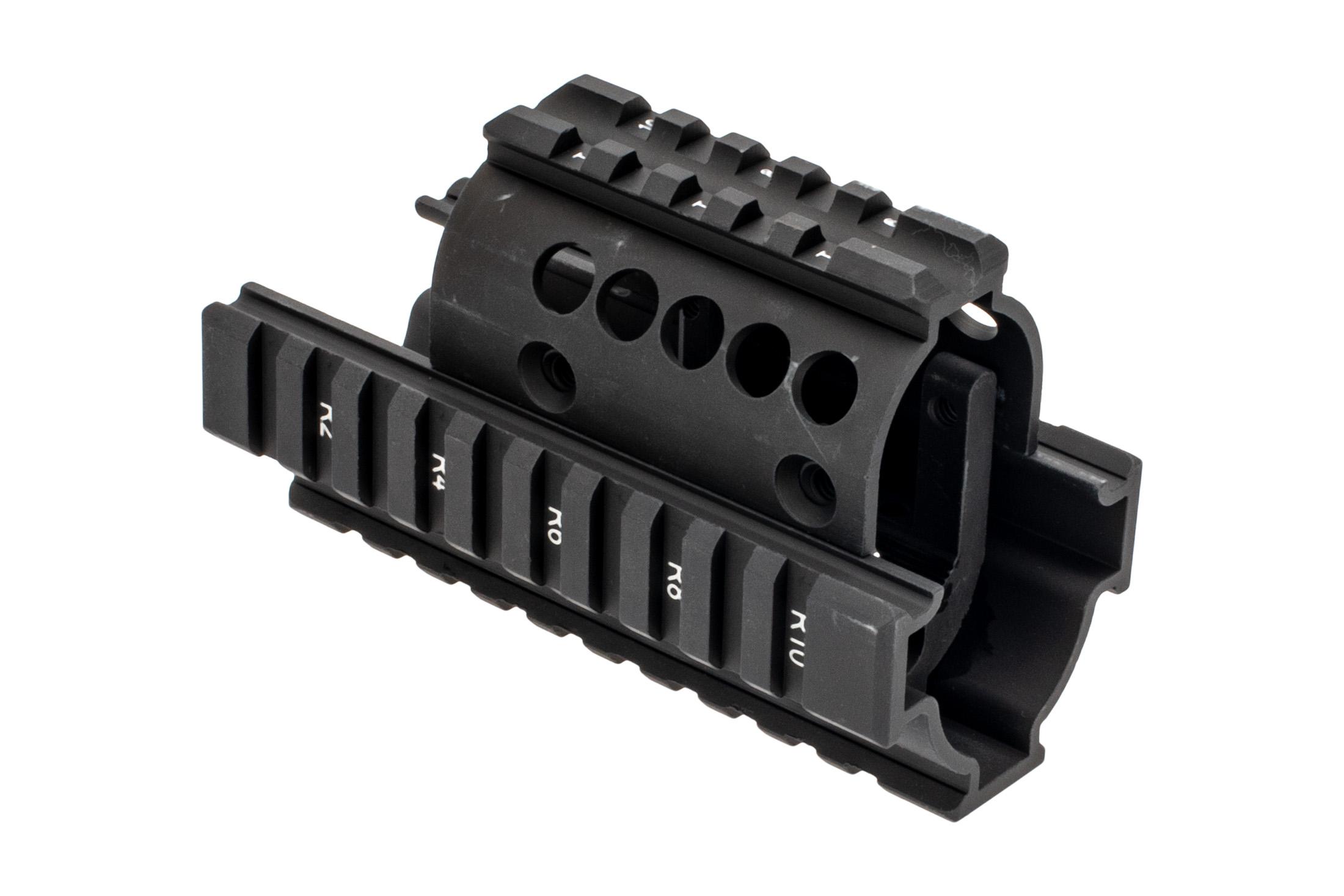 Midwest Industries Mini Draco AK Railed Handguard Standard Topcover Black MIAKMD