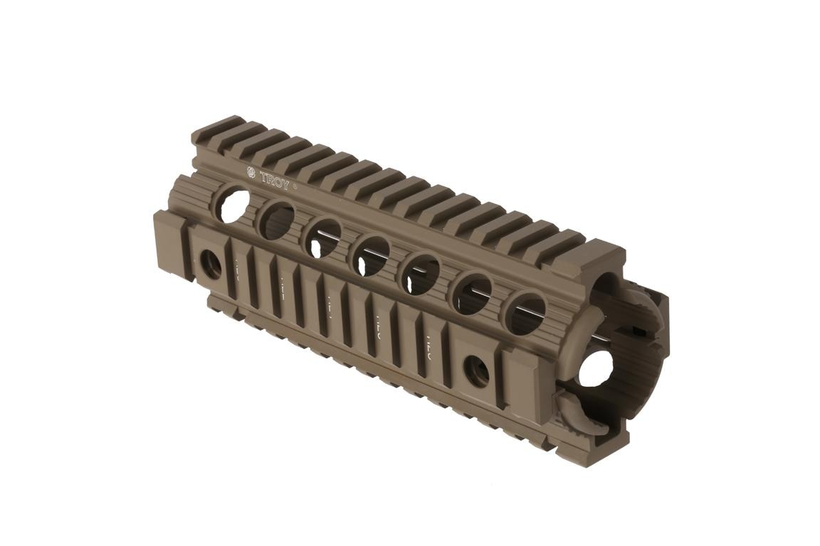 Troy Industries 7" DropIn Quad Rail Flat Dark Earth SRAIMRFD7FT00