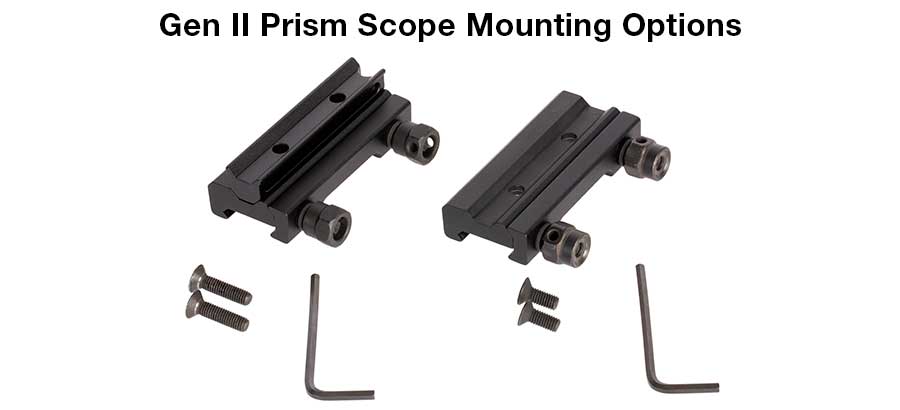 Primary Arms 3X and 5x prism scope mounting options