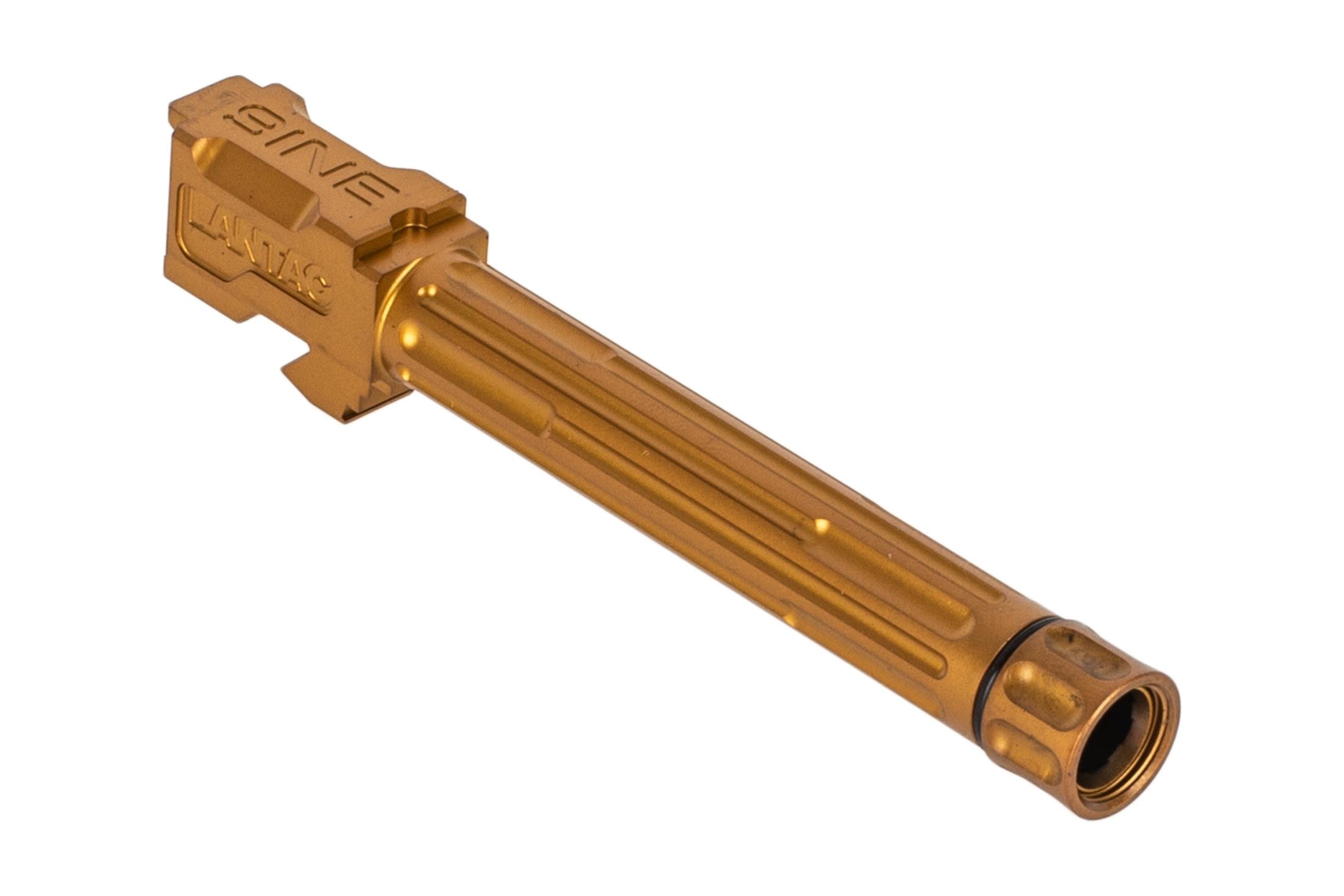 Lantac 9INE Threaded Fluted Glock 17 Barrel Bronze 01GBG17THBRNZ