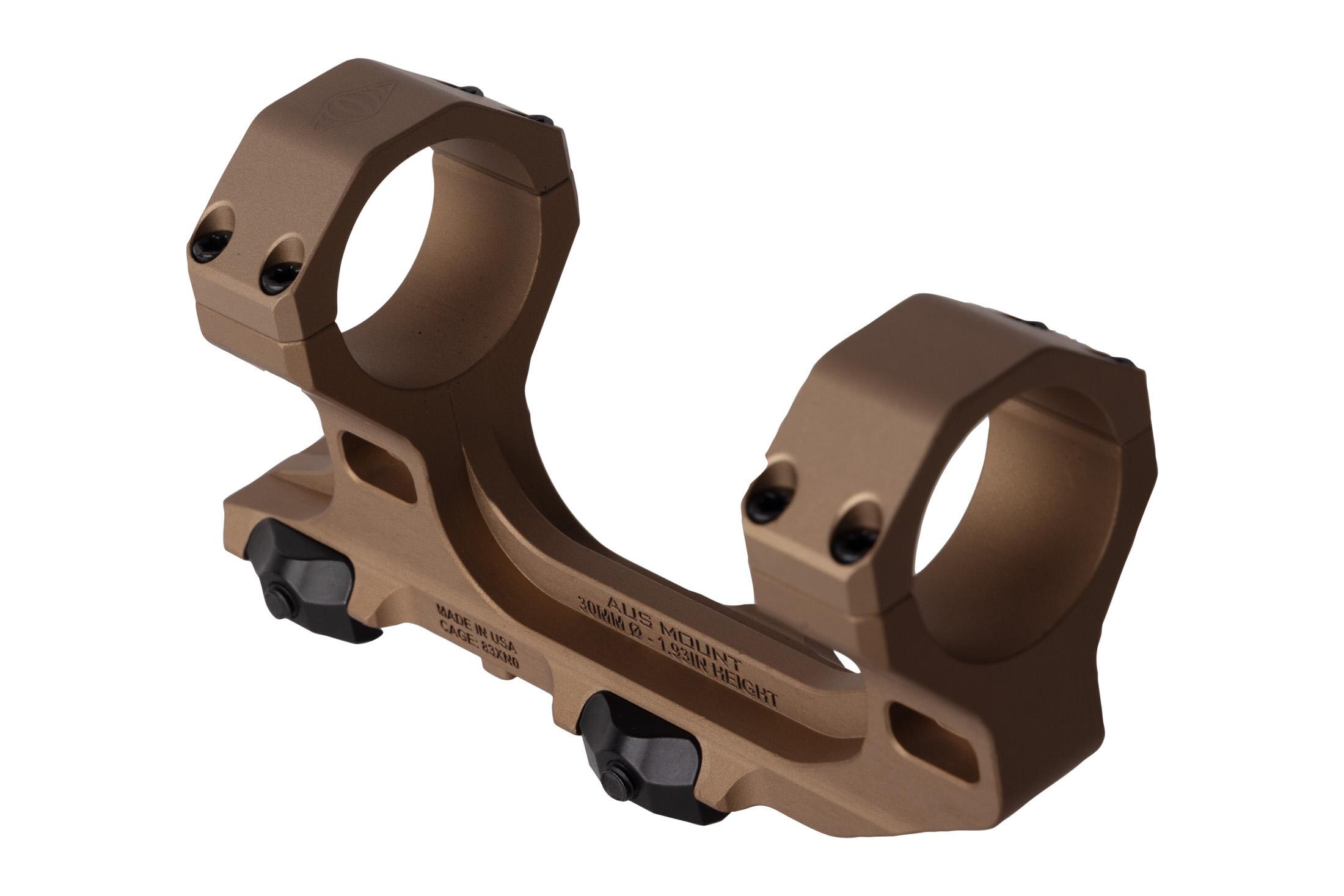 Reptilia LLC AUS 1-Piece Scope Mount 30mm Tube 1.93" - Precision Mil-Std 1913 Picatinny Rail Mount - 100-104