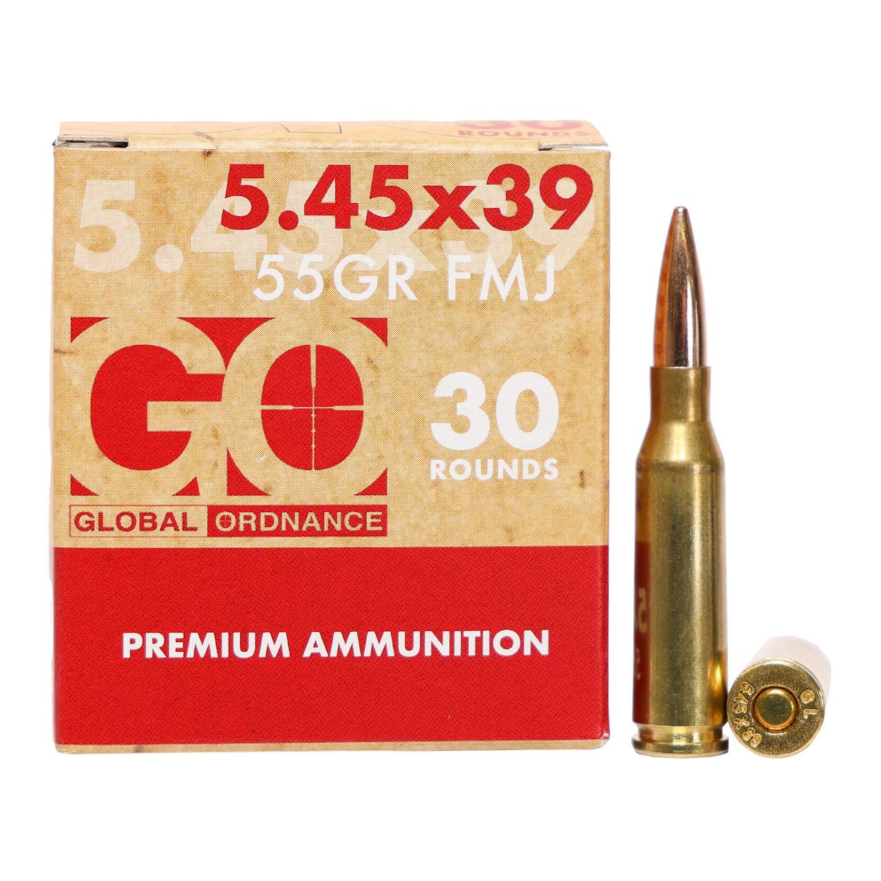 Global Ordnance Global Ordnance 55 gr FMJ 5.45x39mm Ammunition - 30 Rounds
