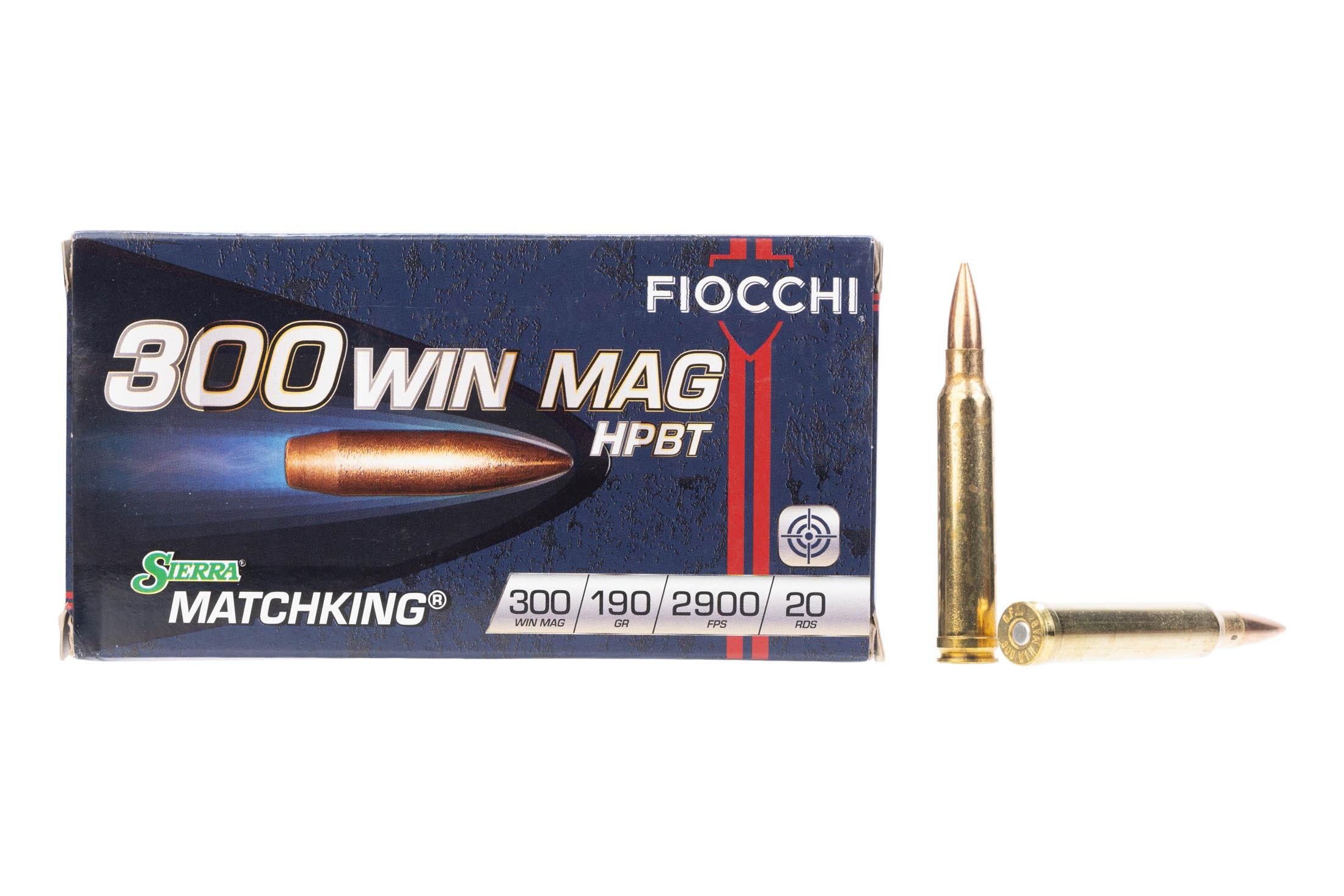 Fiocchi Fiocchi Hyperformance 190 gr Sierra Matchking BTHP 300 Winchester Magnum Ammunition - Box of 20