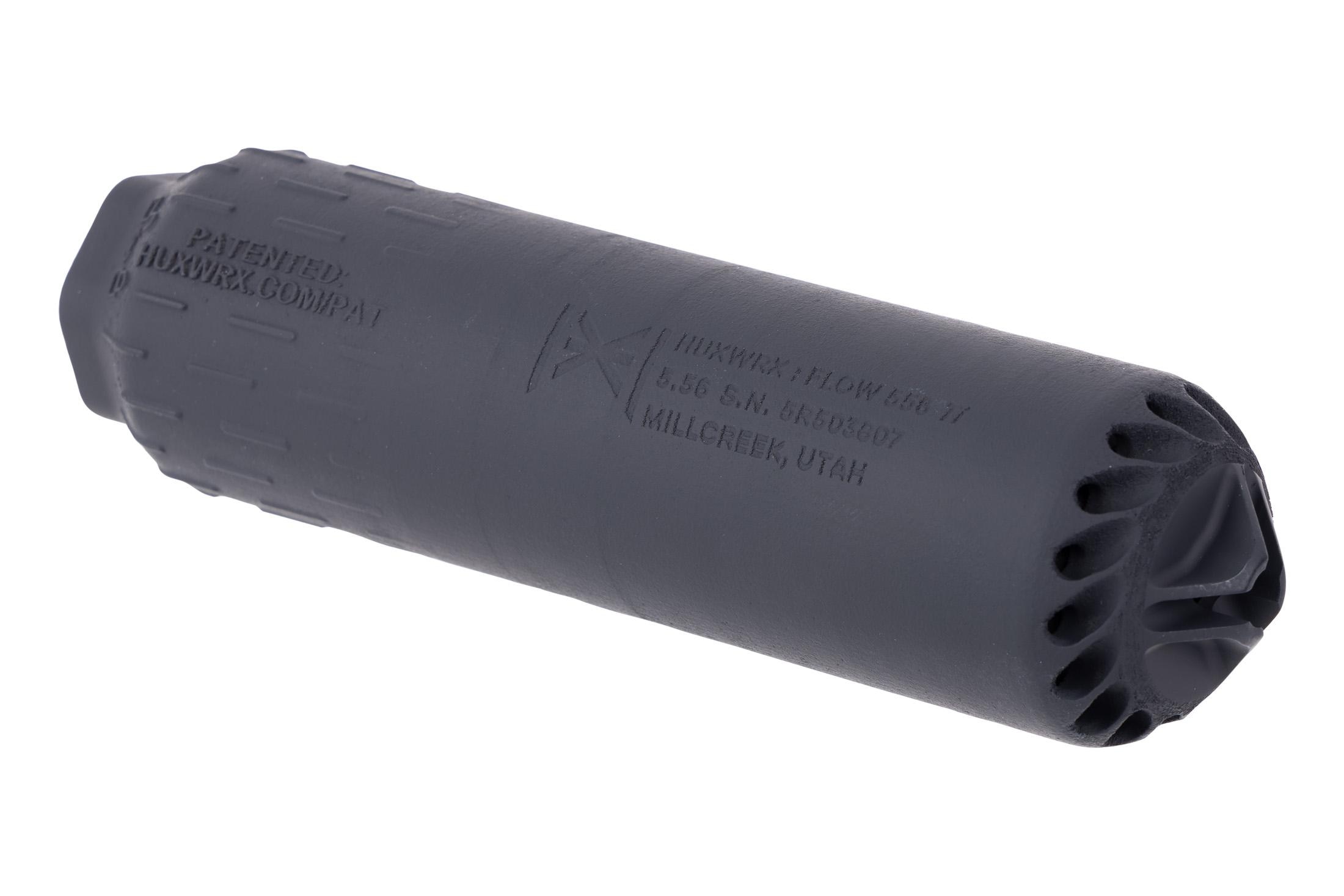 HUXWRX FLOW 556 Ti 5.56 NATO Flow-Through Suppressor (Black) - 3059