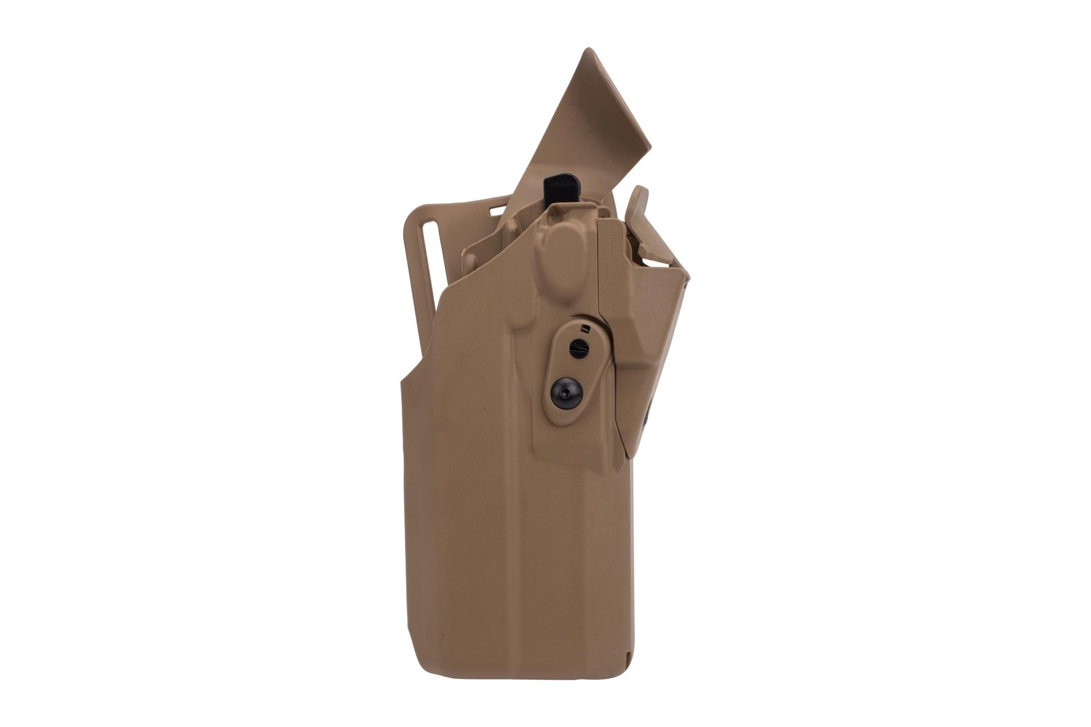 Safariland Safariland 7390RDS ALS Mid-Ride Level I Duty Holster for GLOCK 17 with RDS/X300 - Plain FDE - Right Hand