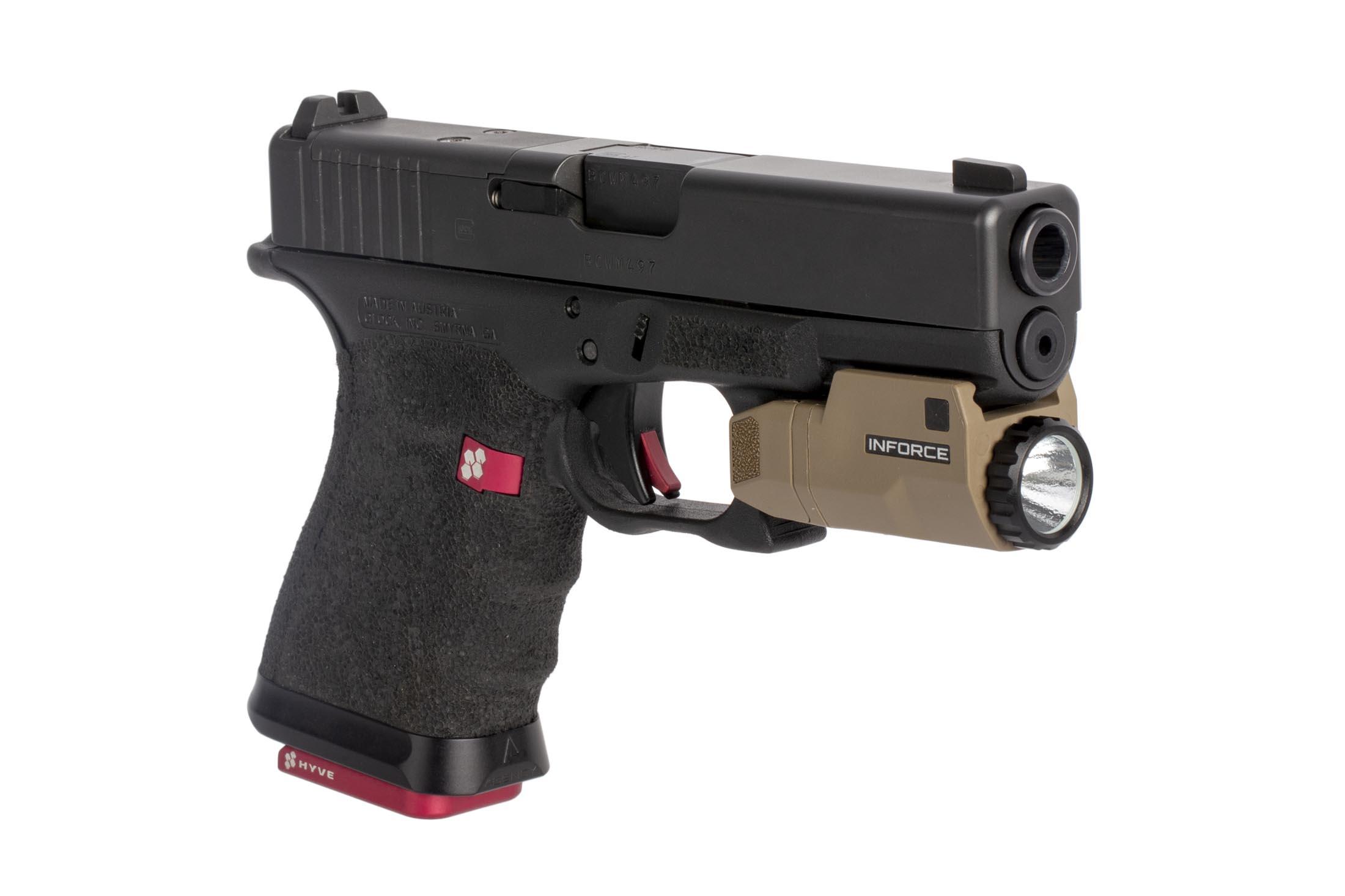 inforce aplc glock auto pistol light 200 lumens fde acg 06 1