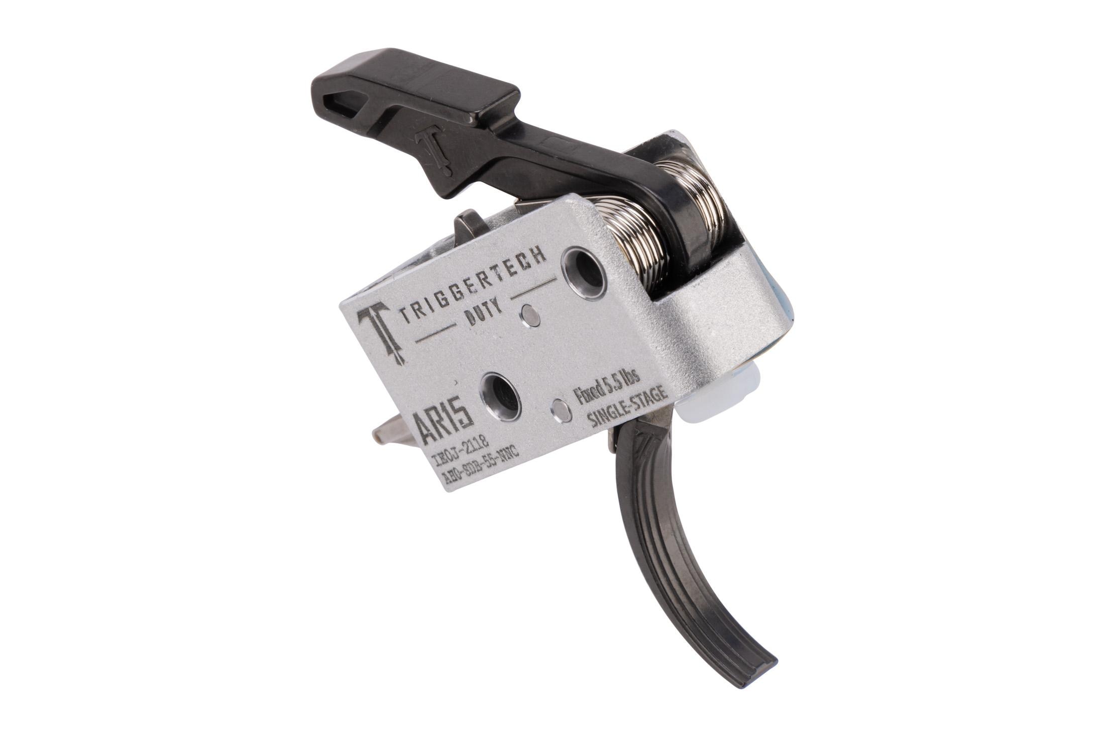 TriggerTech AR-15 Mil-Spec Curved Trigger, Single Stage, 5.5lb Pull - AH0SDB55NNC