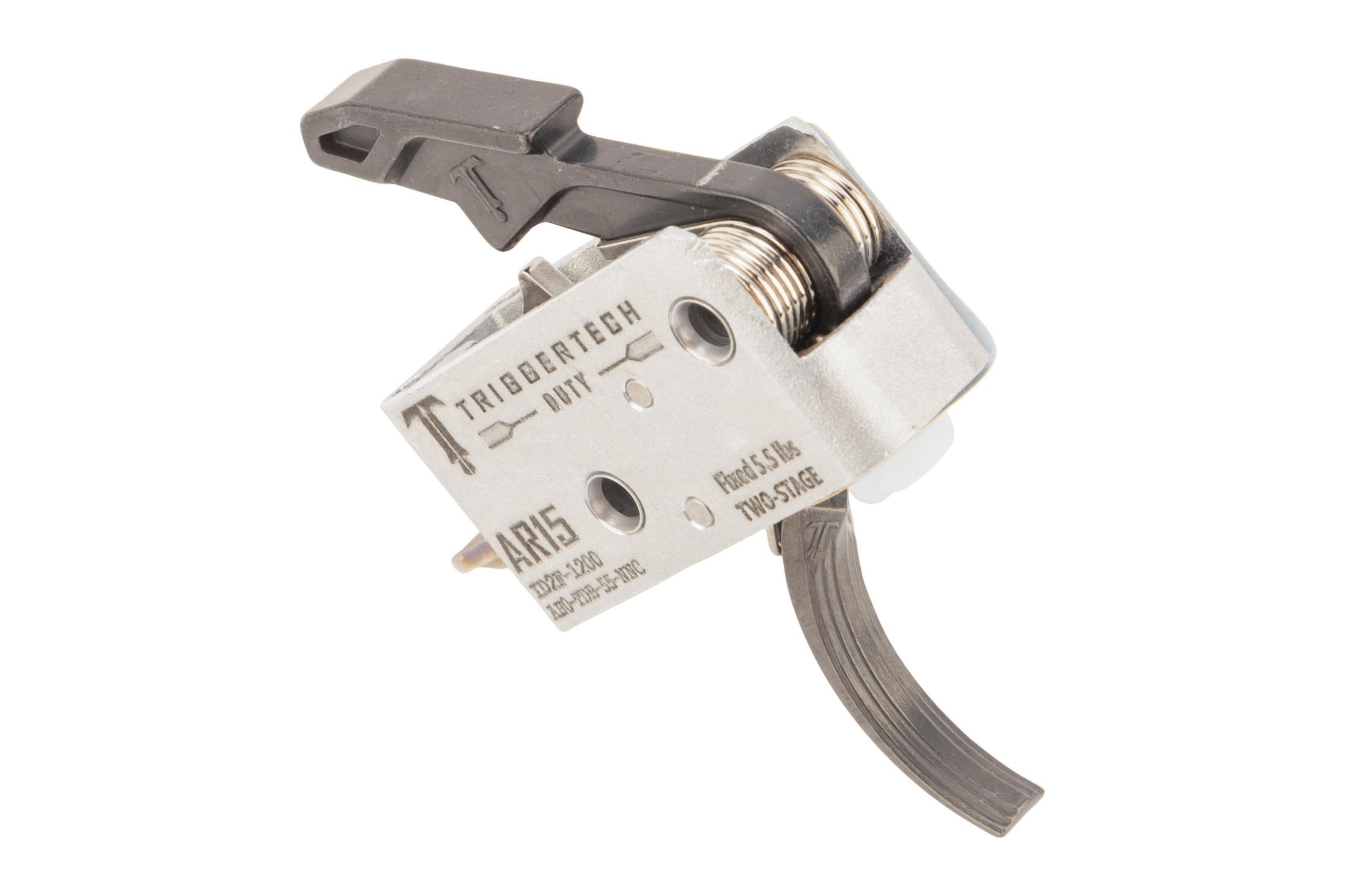 TriggerTech AR-15 Mil-Spec Curved Trigger, Two Stage, 5.5lb Pull - AH0TDB55NNC