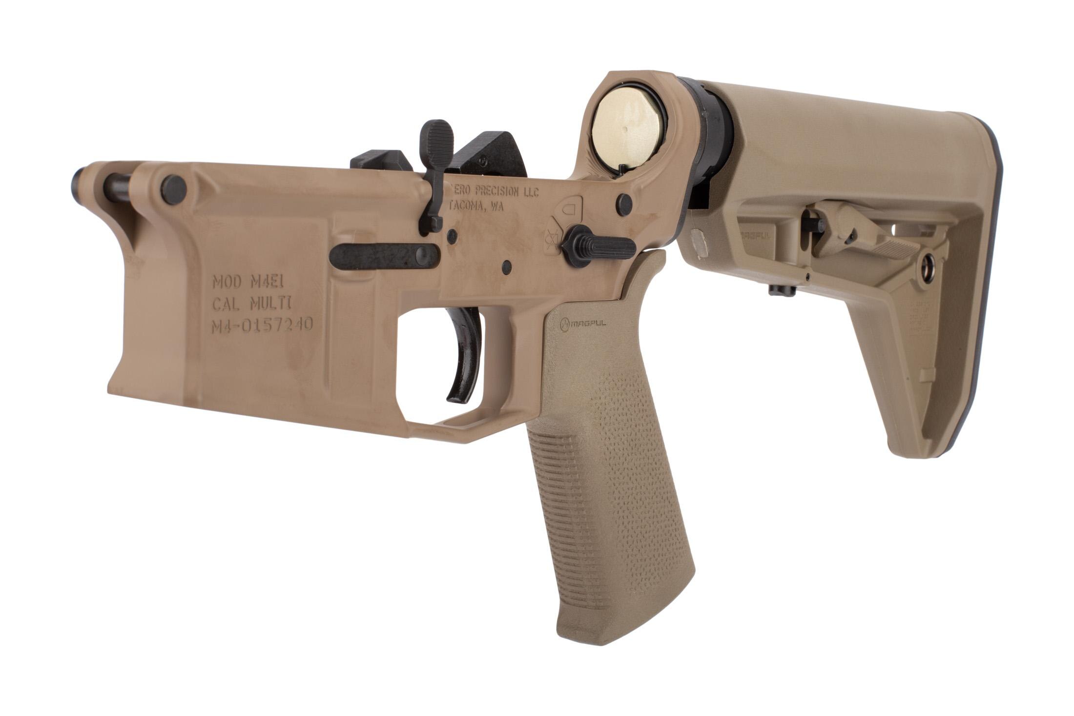 Aero Precision M4E1 Complete Lower Receiver MOE SL Grip & SL Carbine Stock FDE APAR600126