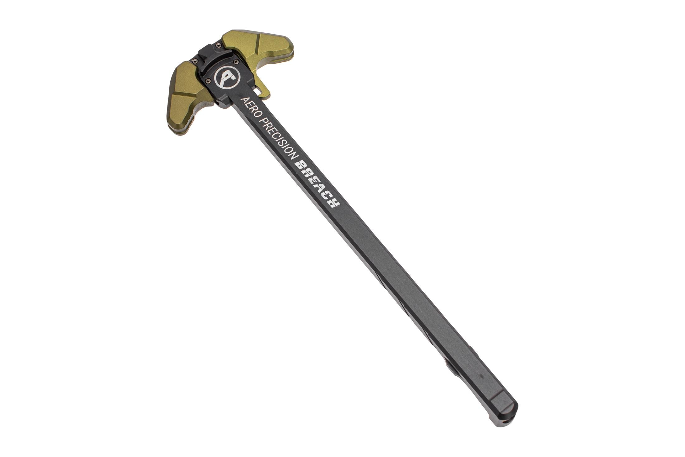 Aero Precision Breach AR-10 Ambidextrous Charging Handle - Black/OD Green - Small Lever