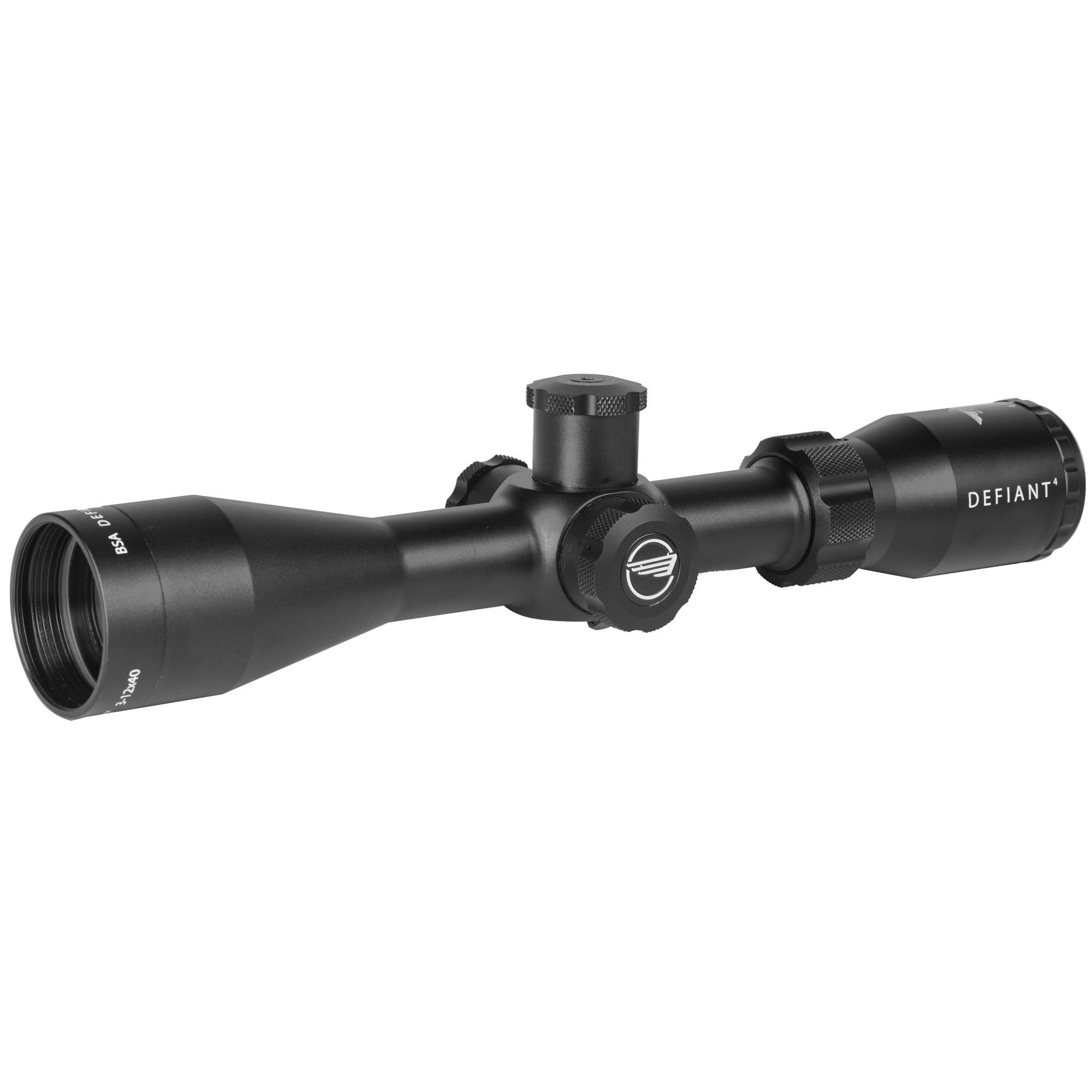 BSA DEFIANT4 3-12x40mm Hunting/Target Rifle Scope - MOA-1014 Reticle