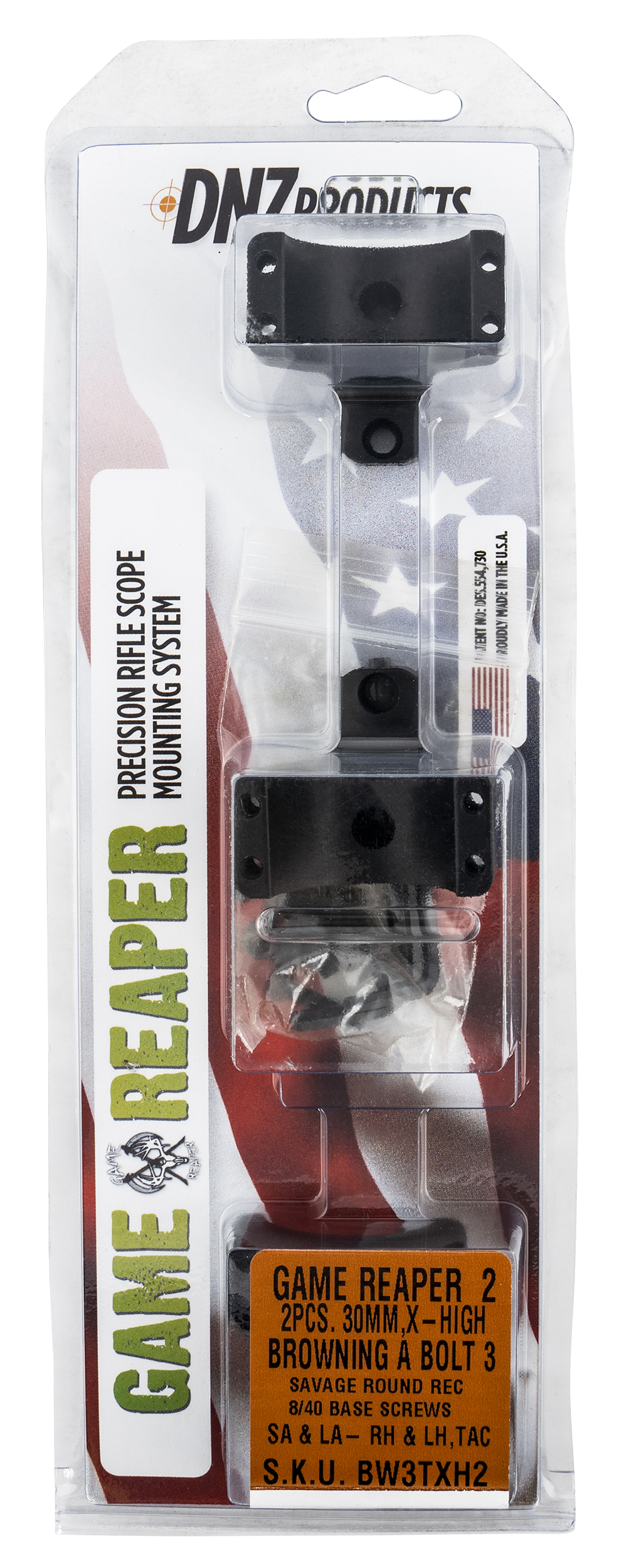 DNZ Game Reaper-2 X-High Scope Mount and Ring Combo 30mm Tube 1.19" To Receiver - BW3TXH2