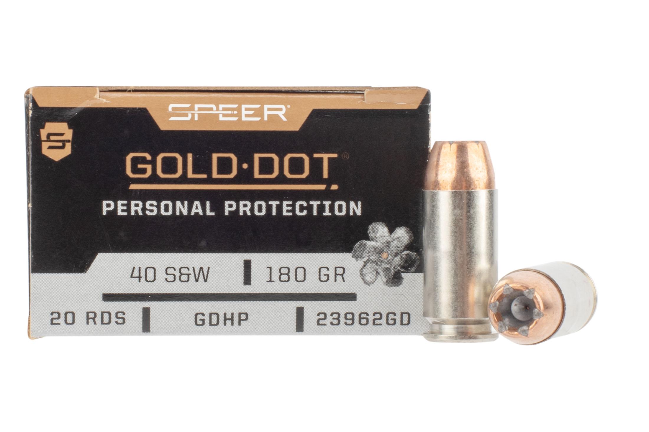 CCI Speer Gold Dot Personal Protection 40 S&W 180gr Hollow Point - Box of 20