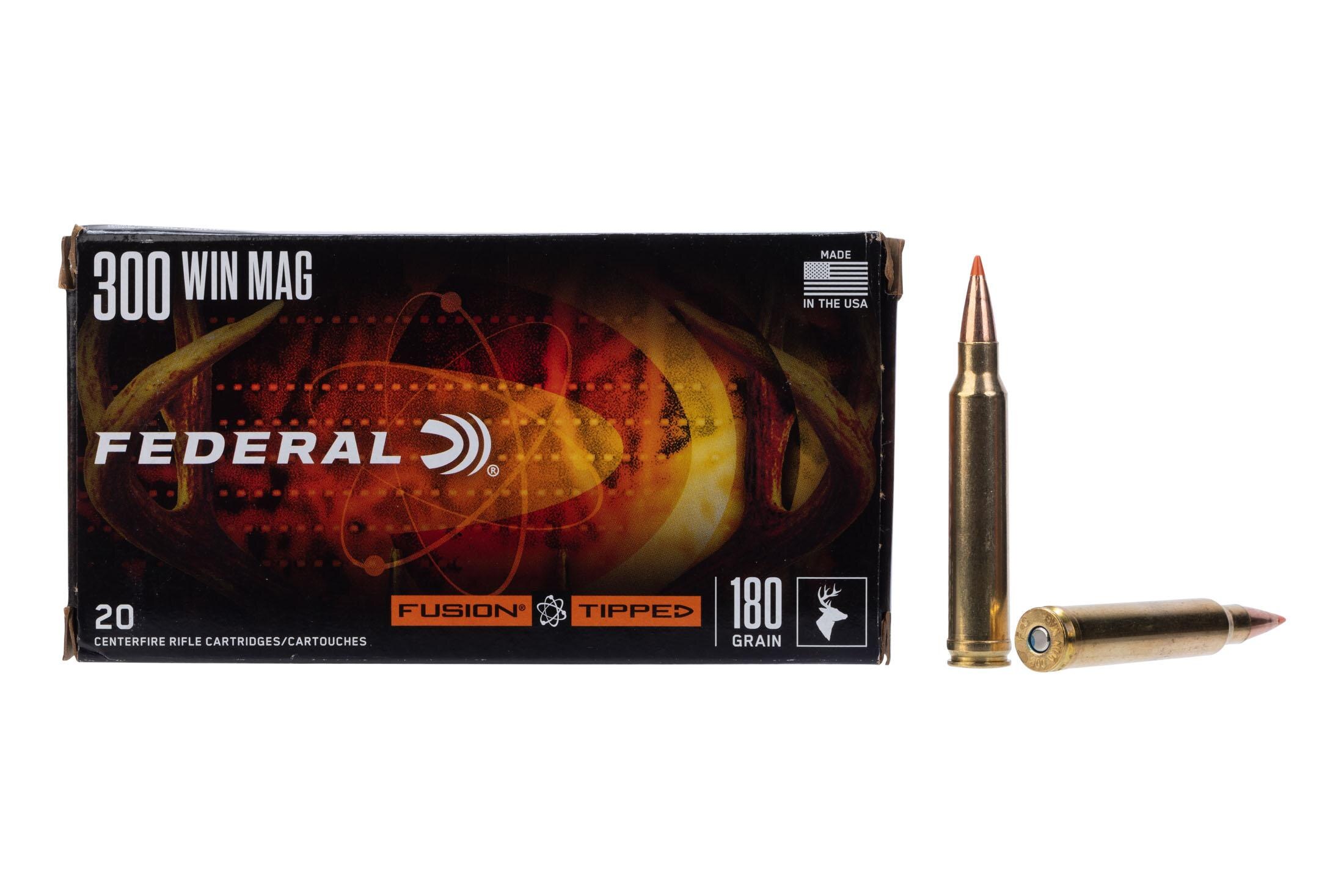 Federal Ammunition Federal Fusion 180 gr BSP .300 Winchester Magnum Ammunition - 20 Rounds