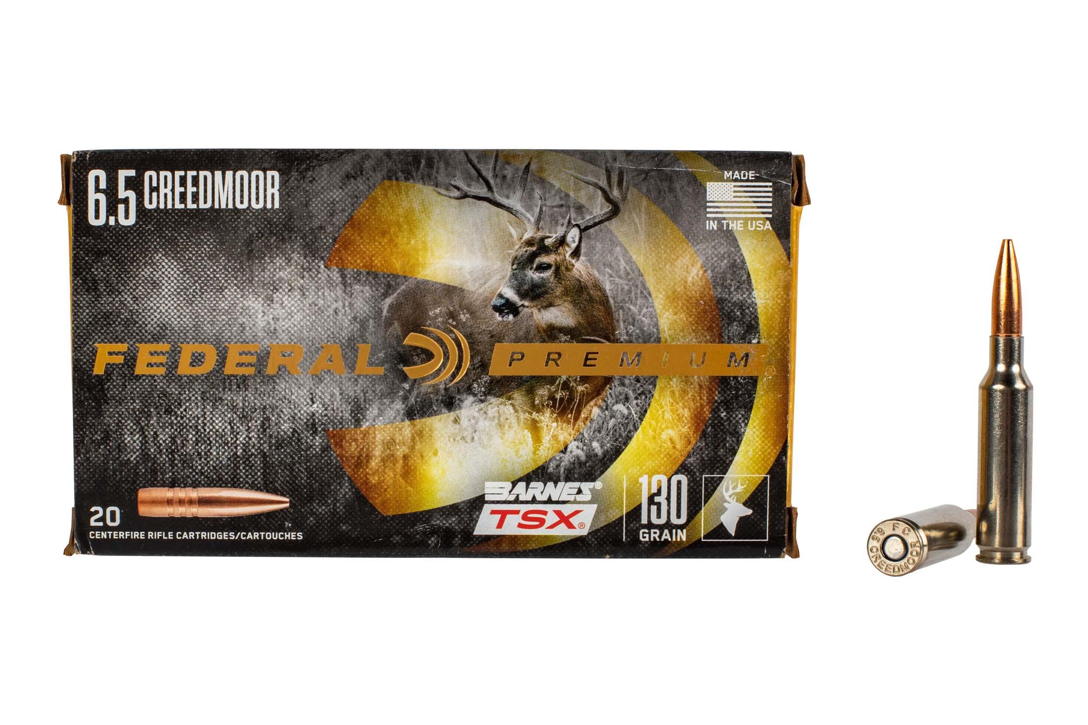Federal Premium 6.5 Creedmoor 130gr Barnes TSX Ammo Box of 20