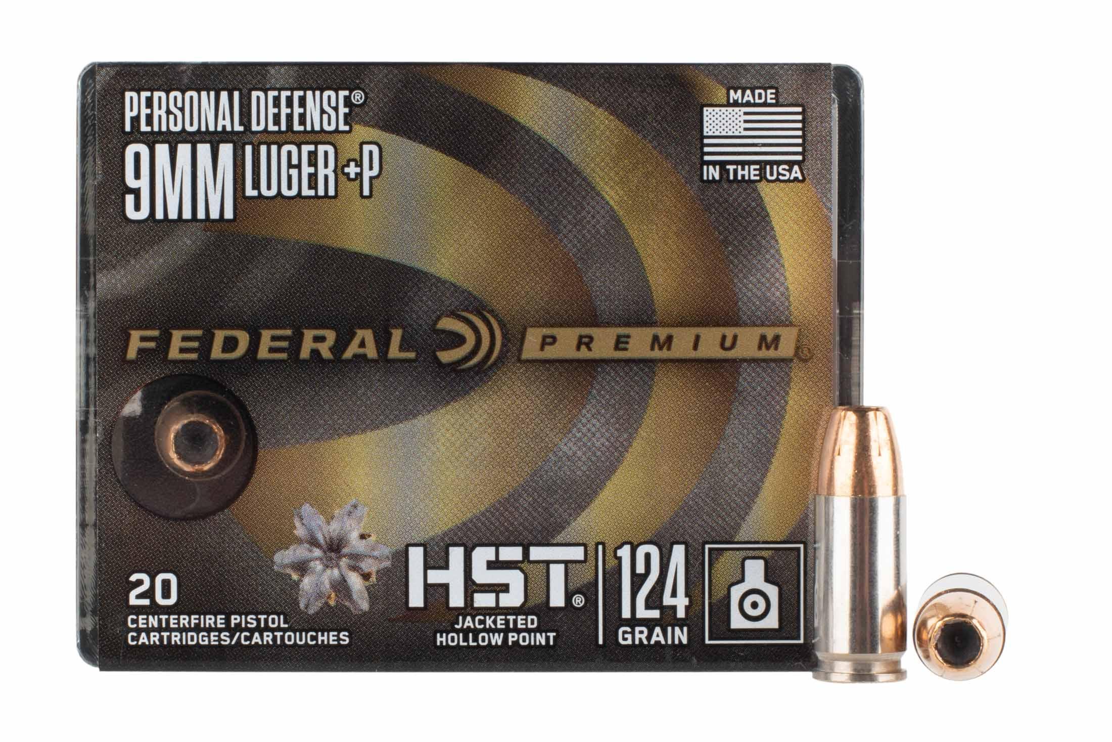 Federal Ammunition Federal 9mm Luger +P 124Gr HST - Box Of 20