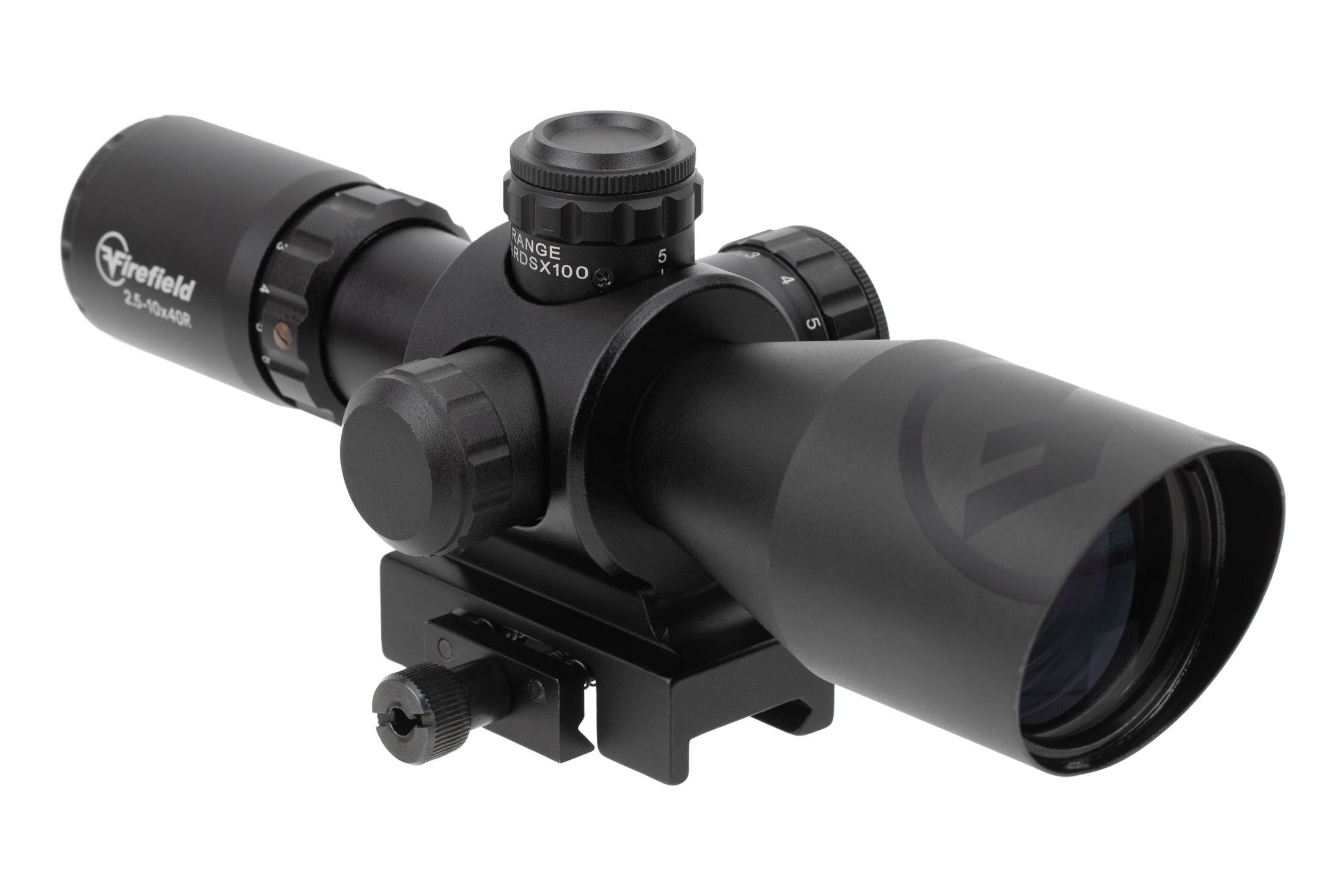 Firefield Barrage Riflescope 2.5-10x40mm Illuminated Mil-Dot SPF w/ Red Laser - FF13065