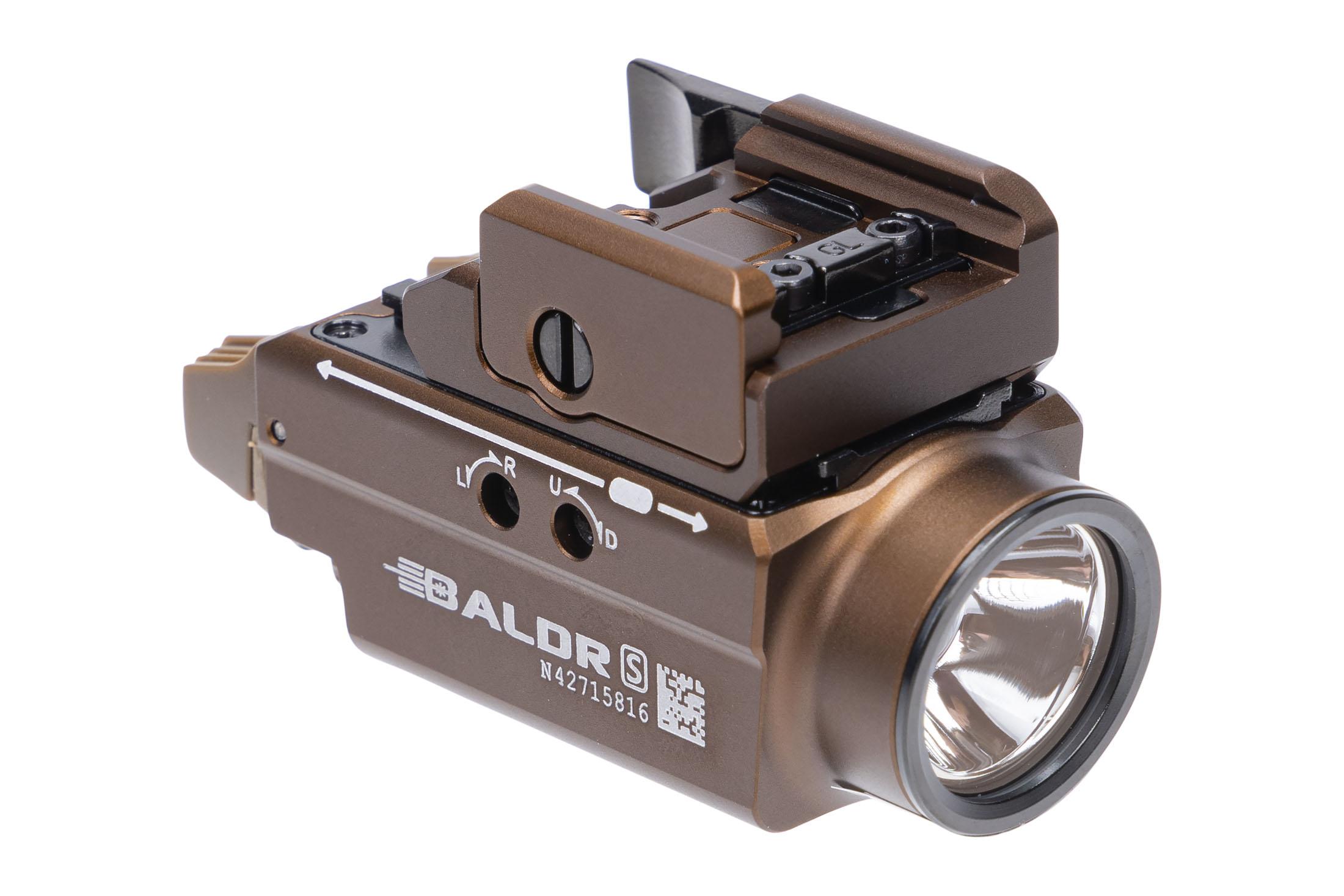 Olight Baldr S 800 Lumen Tactical Flashlight with Green Laser - Tan