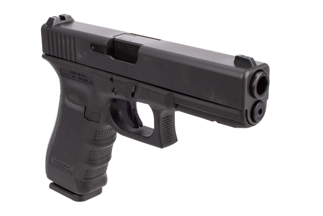 Glock 22 Blue Label pistol comes with night sights