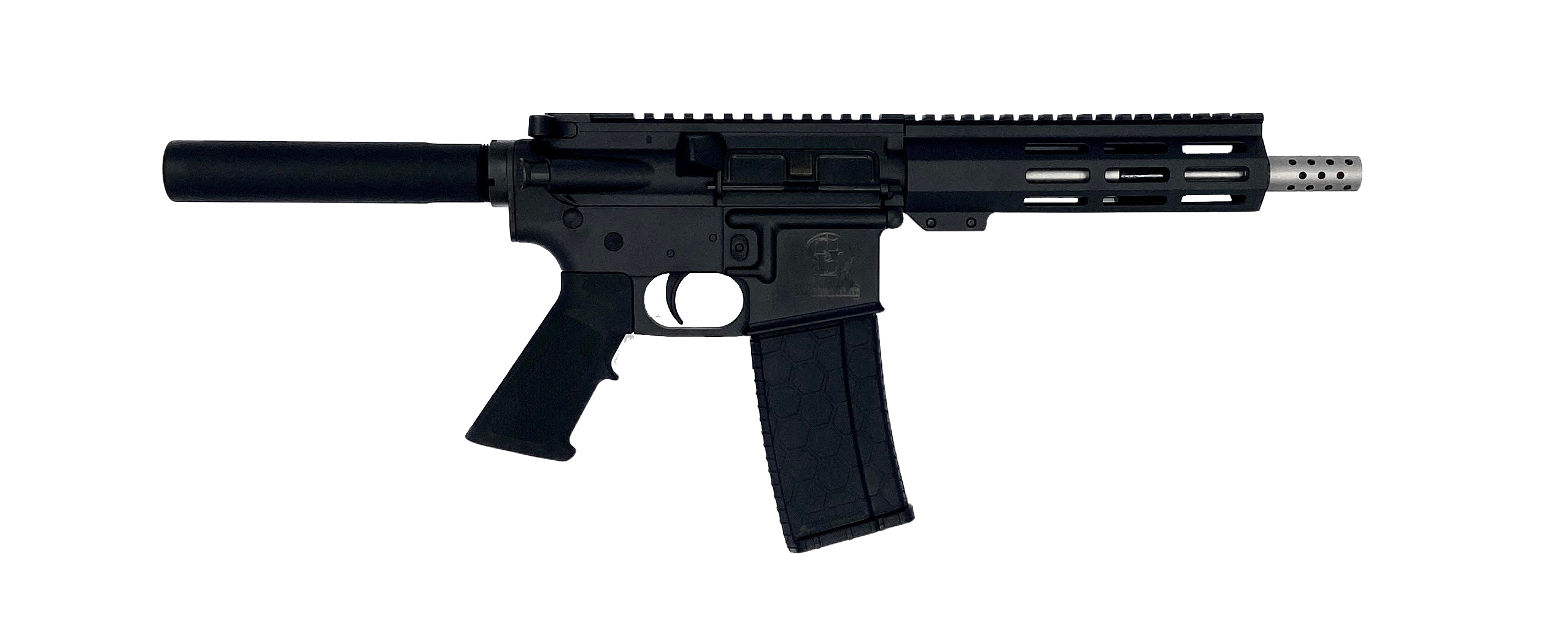 GLFA AR15 PISTOL .223 WYLDE 7.5" STAINLESS BBL BLA...
