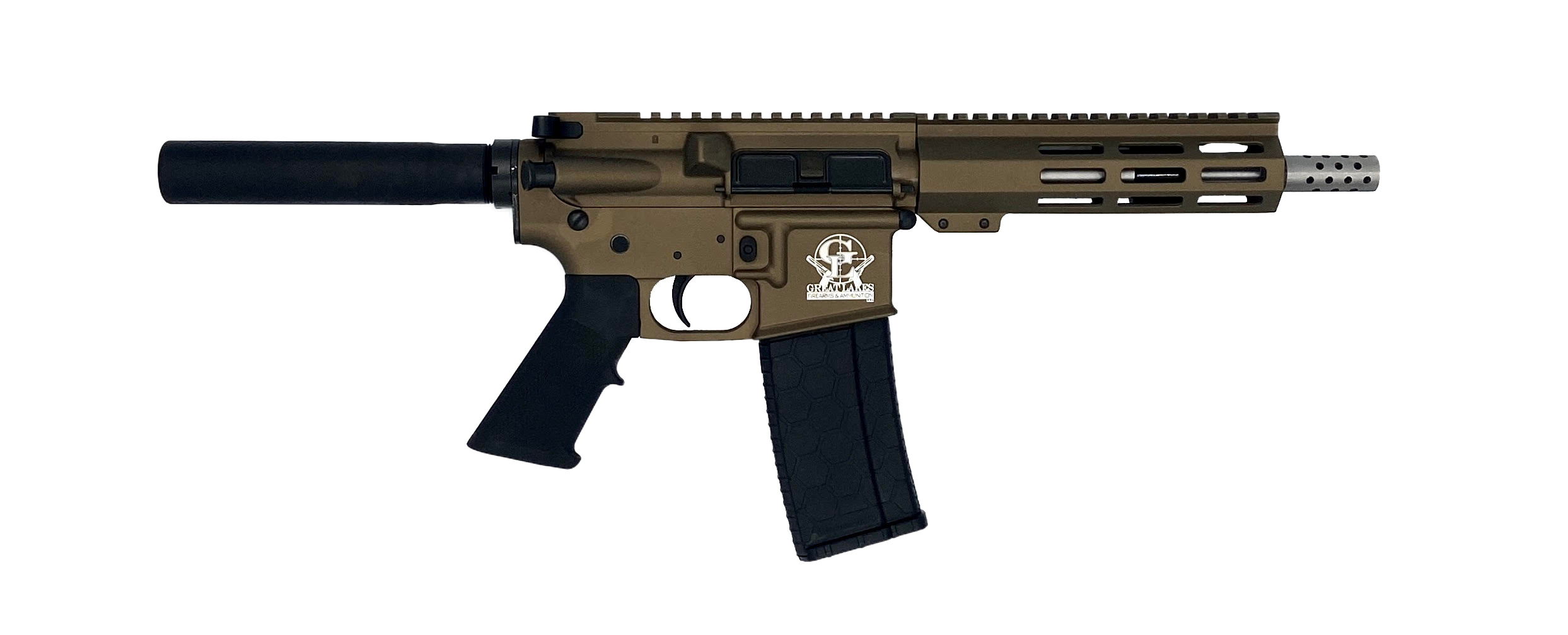 Glfa AR15 Pistol .223 Wylde 7.5 Stainless Bbl Bronze 1