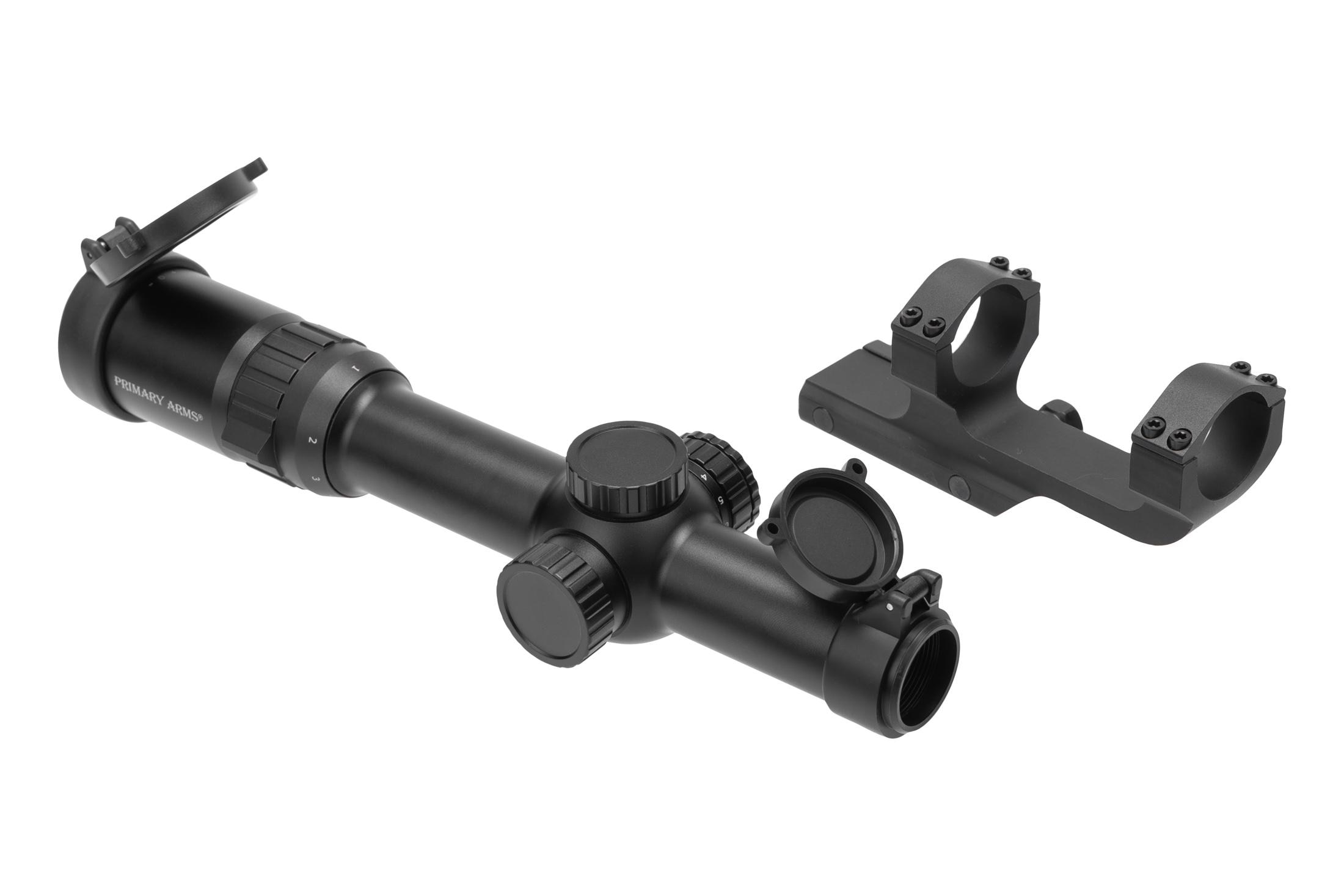 Primary Arms Primary Arms SLx 1-6x24 FFP Rifle Scope - Illuminated ACSS Raptor Reticle - 7.62x39 / .300 Black bundle with Deluxe AR15 Scope Mount