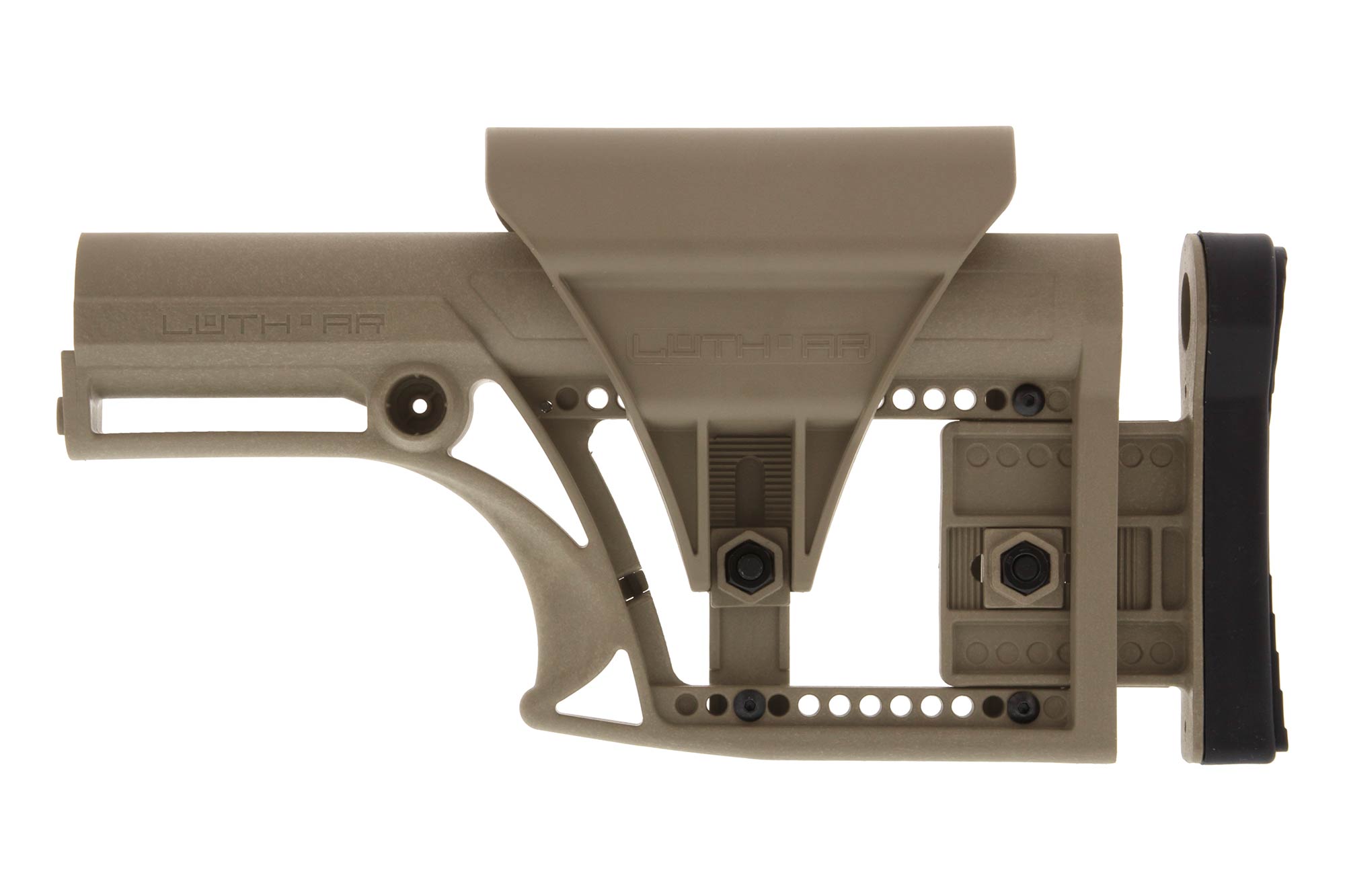 Luth AR MBA-1 Modular Buttstock Assembly - Fixed Rifle Length - AR-15 or AR-10 - Flat Dark Earth