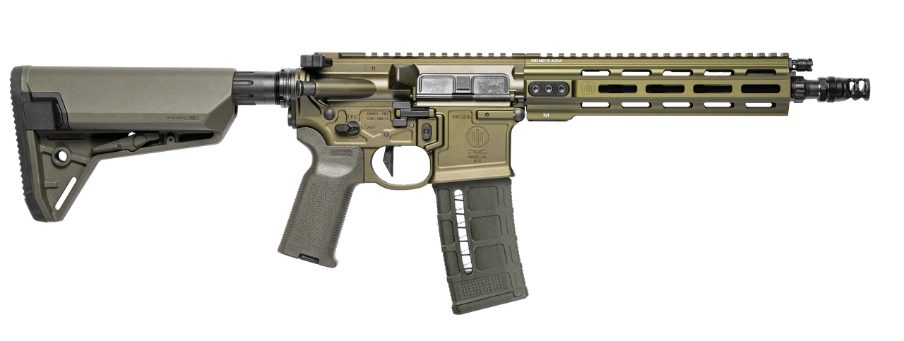 Primary Weapon Systems MK1 Alpha 5.56 AR-15 SBR - 10.5" - Green - 1x 30rd
