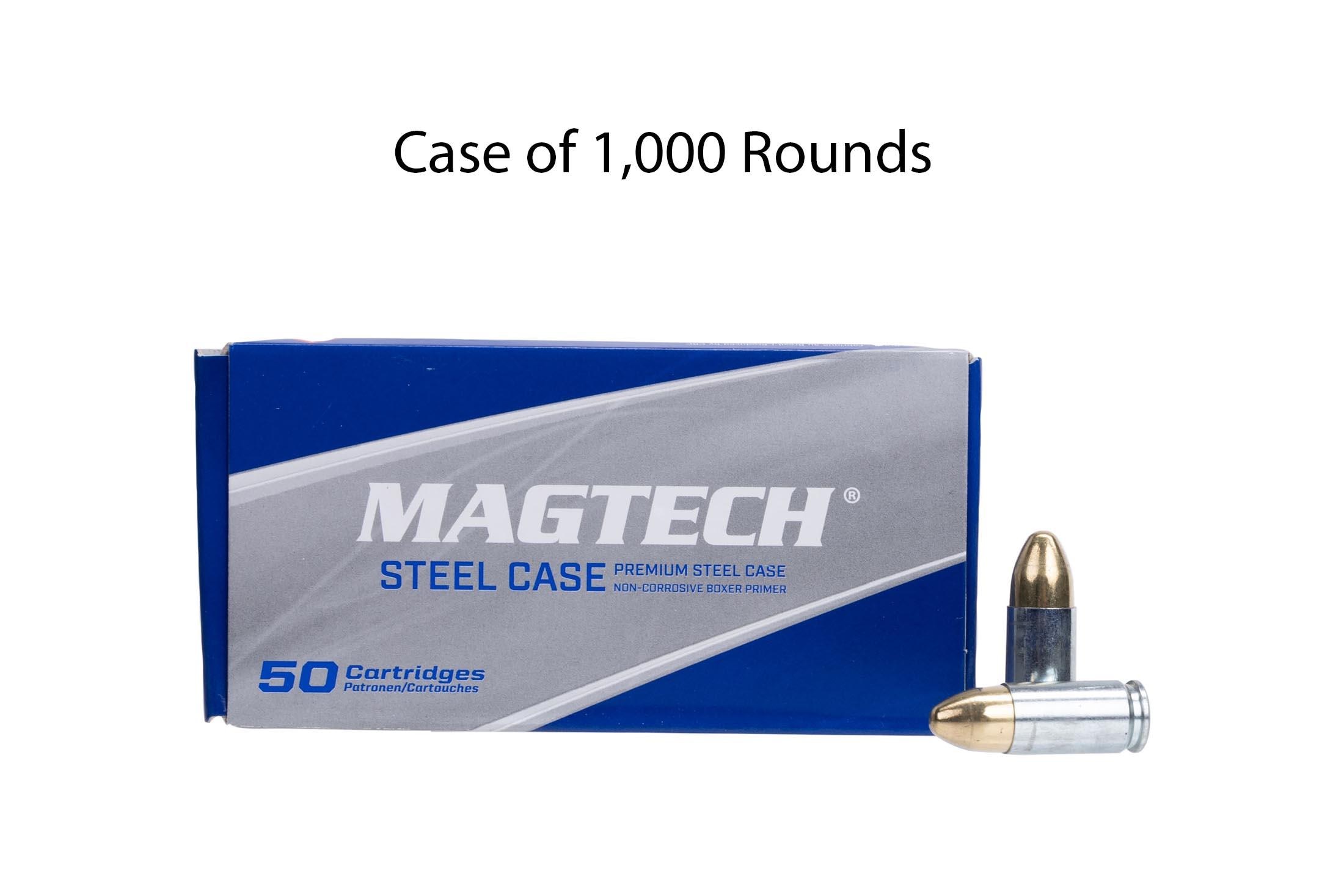 Magtech 9mm 115gr FMJ Steel Case Ammo - Case of 1000