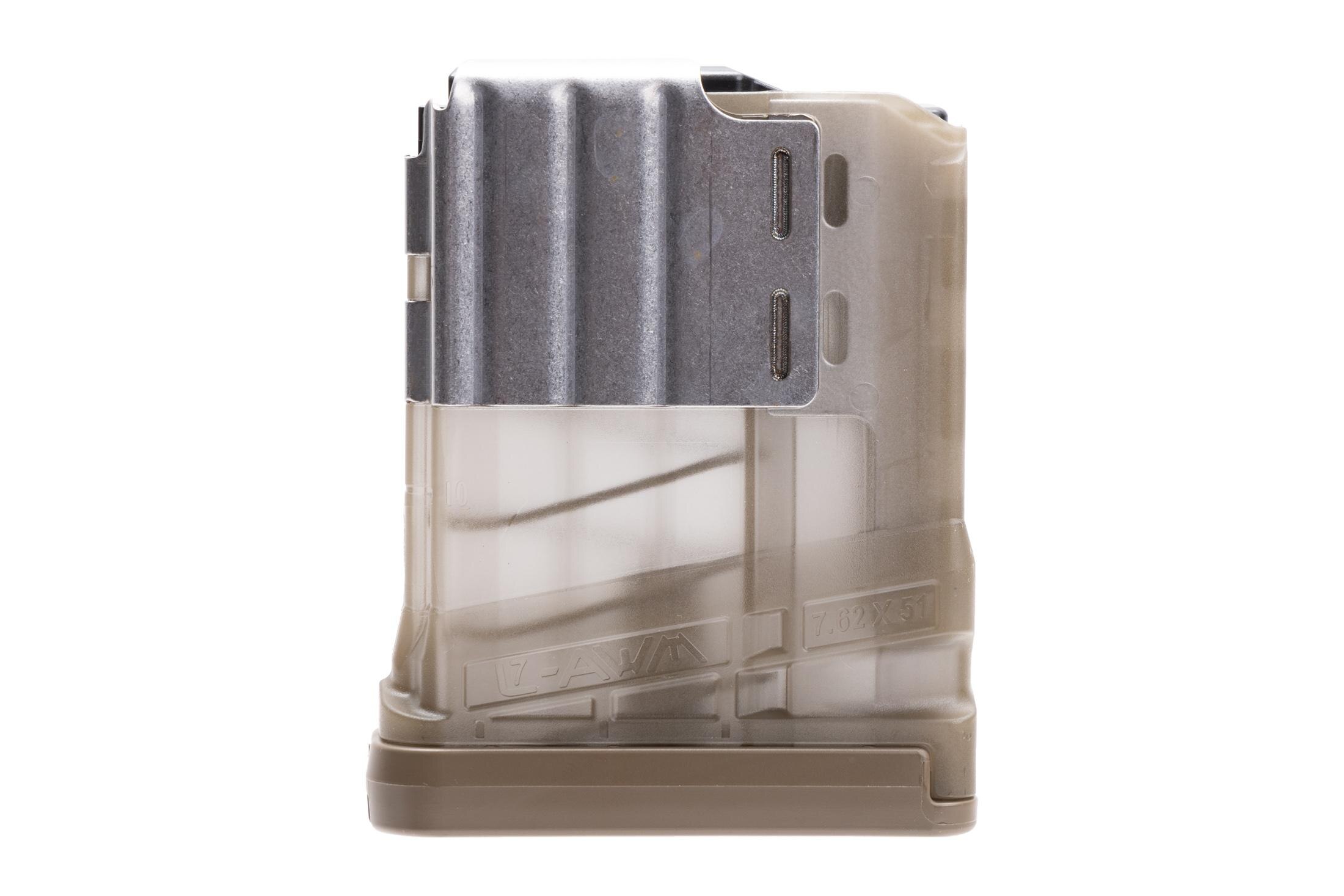 Lancer Systems Lancer Systems L7AWM Gen 2 AR-10 Magazine - 10 Round - Translucent FDE - Open Box