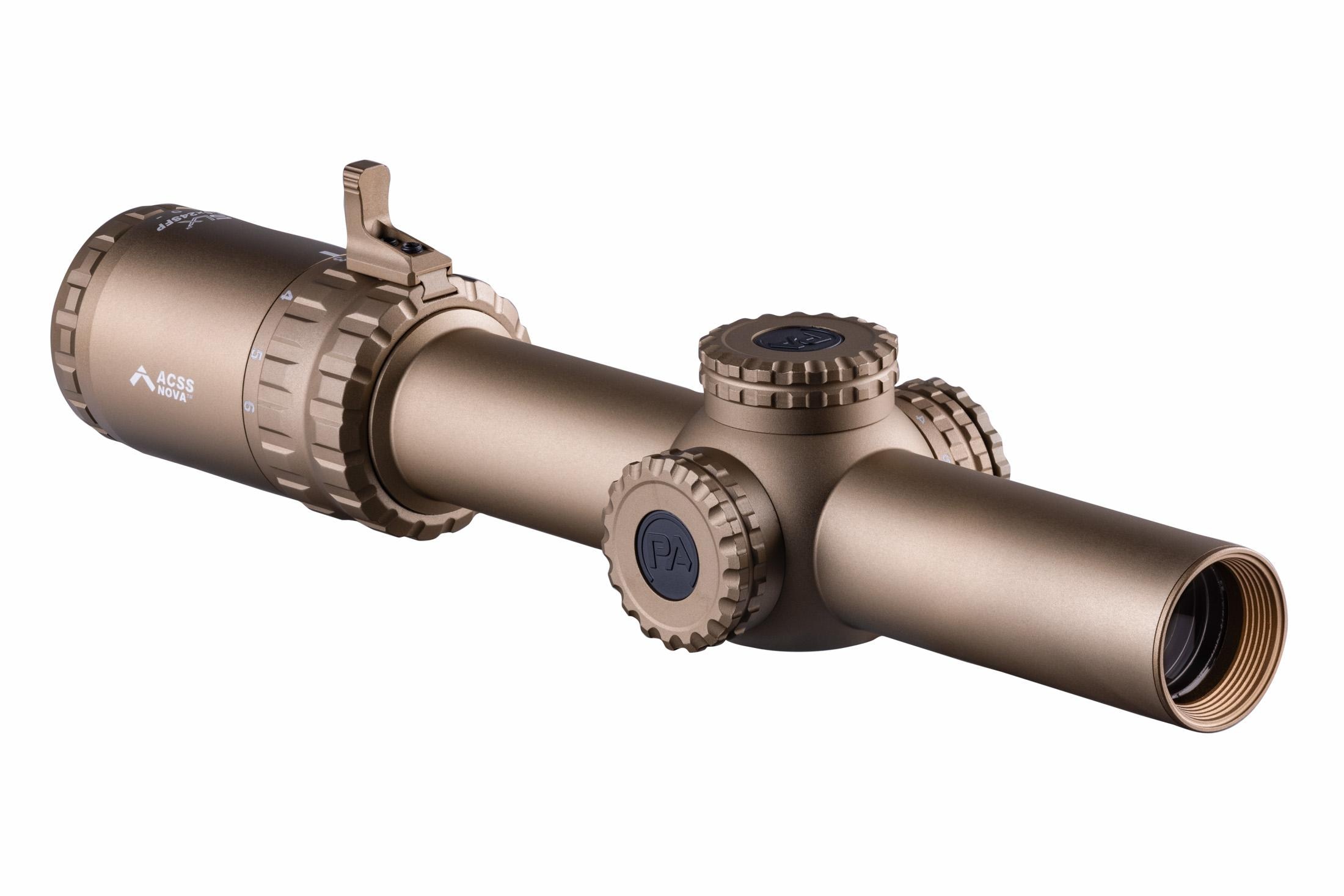Primary Arms Primary Arms SLx 1-6x24mm SFP Rifle Scope Gen IV - Green Illuminated ACSS Nova Fiber Wire Reticle - FDE - Open Box