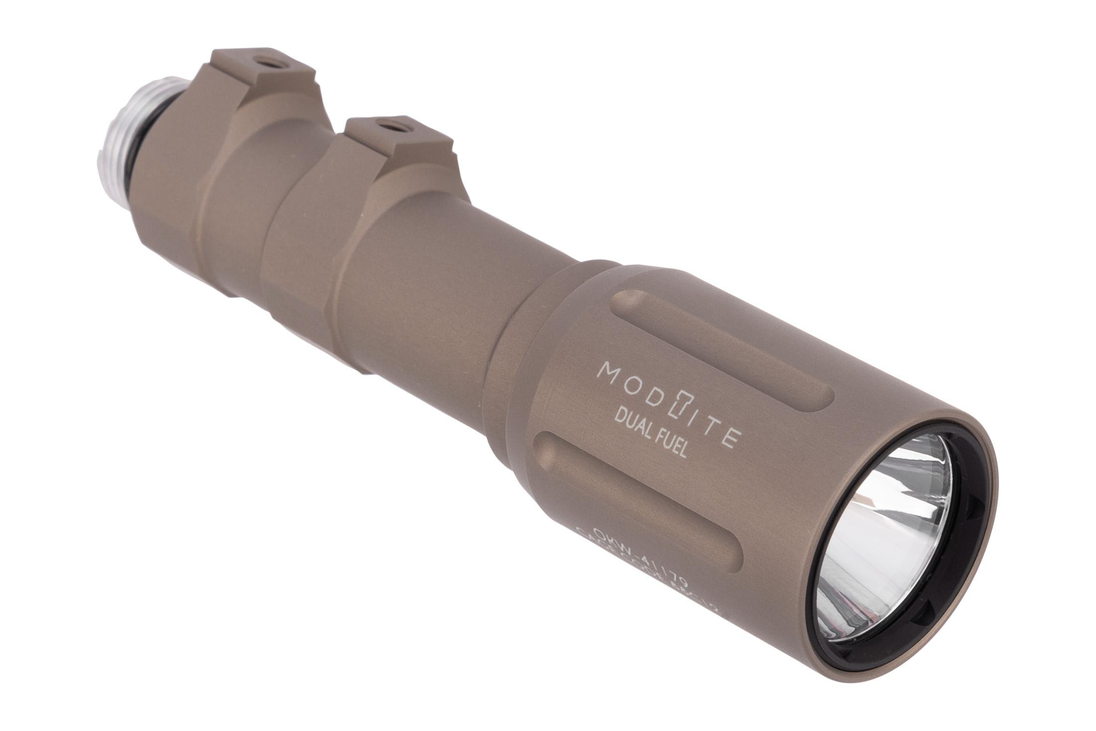 Modlite Systems OKW 18650 Dual Fuel Weapon Mounted Light - No Tailcap or Charger - FDE