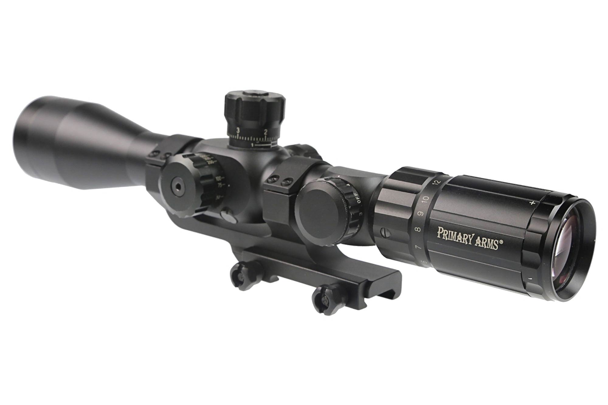 primary arms slx3 5 4 14x44mm ffp rifle scope illuminated acss hud