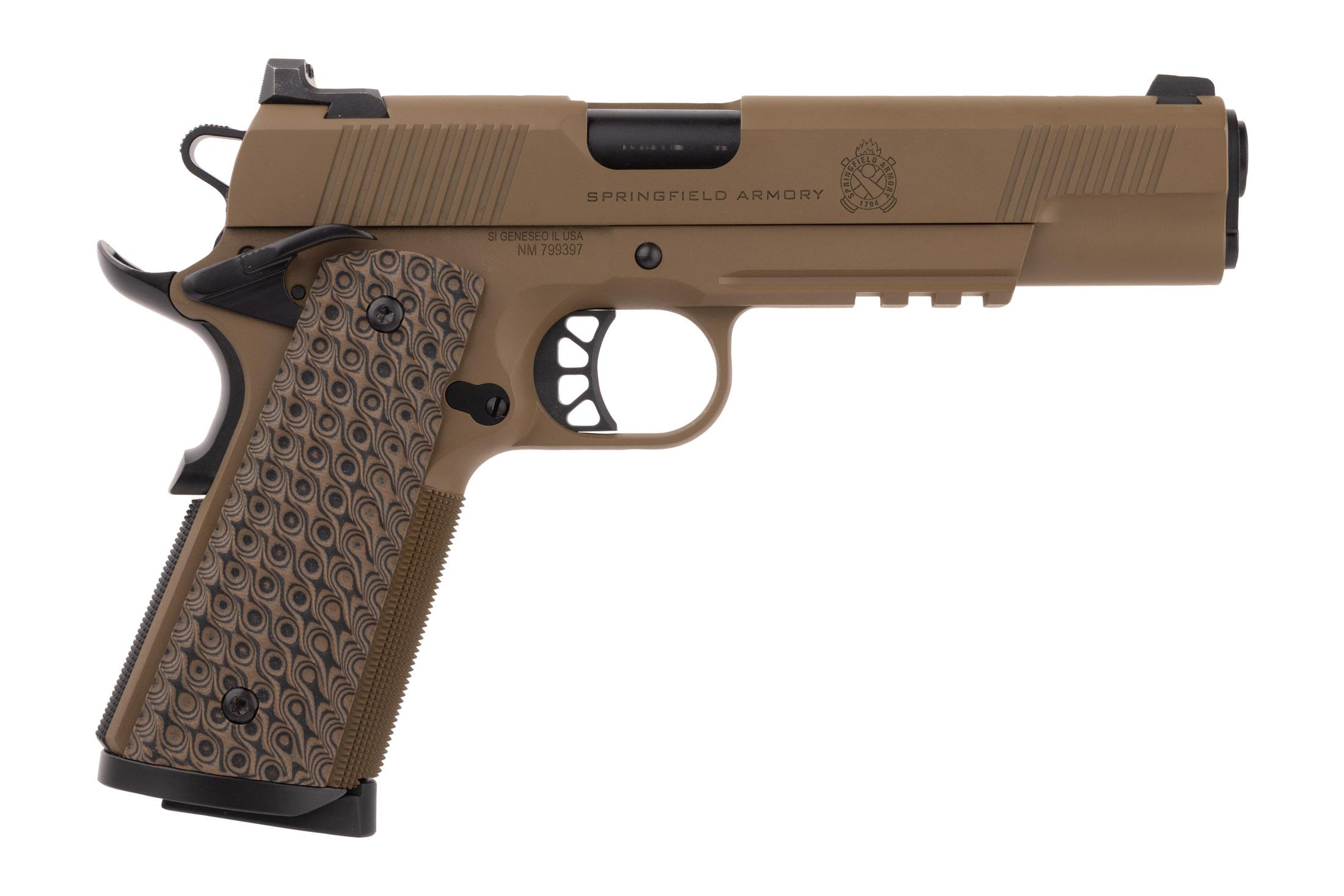 Springfield Armory TRP Light Rail .45 ACP 1911 Pistol - 5" - 1x 8rd Mag - FDE - USED