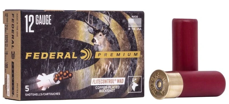 Federal Ammunition Federal Vital-Shok 12 GA 9 Pellet 00 Buckshot Ammo - Box of 5