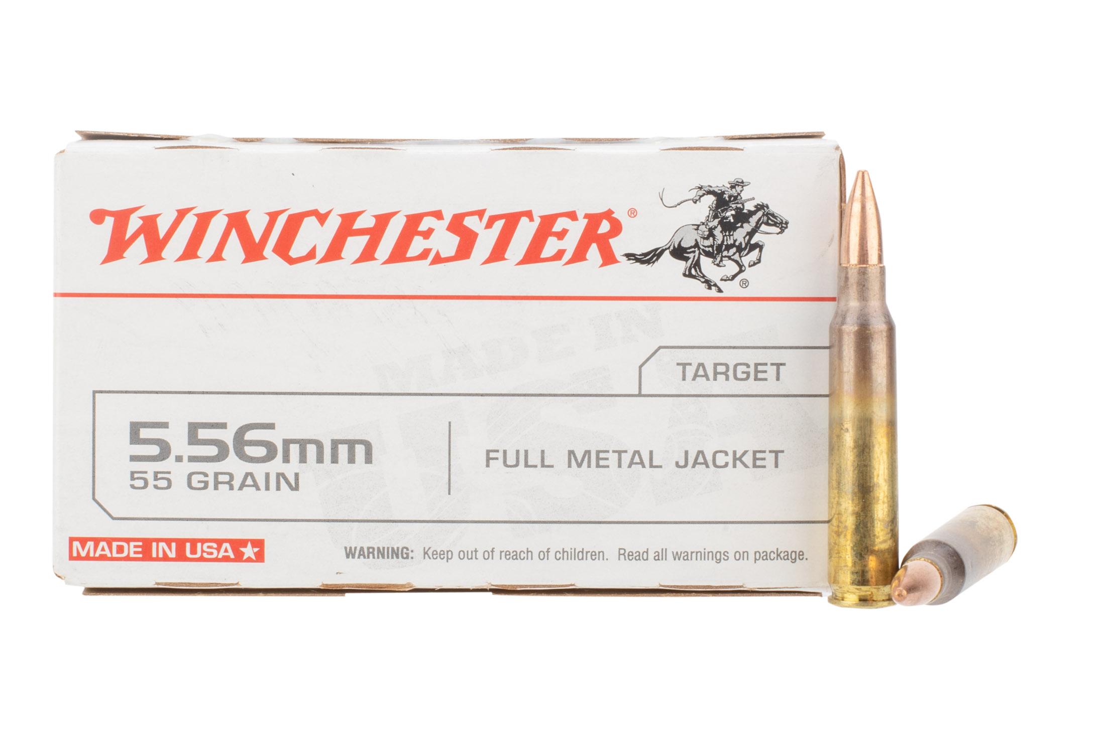 Winchester Winchester USA 5.56 NATO 55gr Full Metal Jacket Ammo - Box of 20