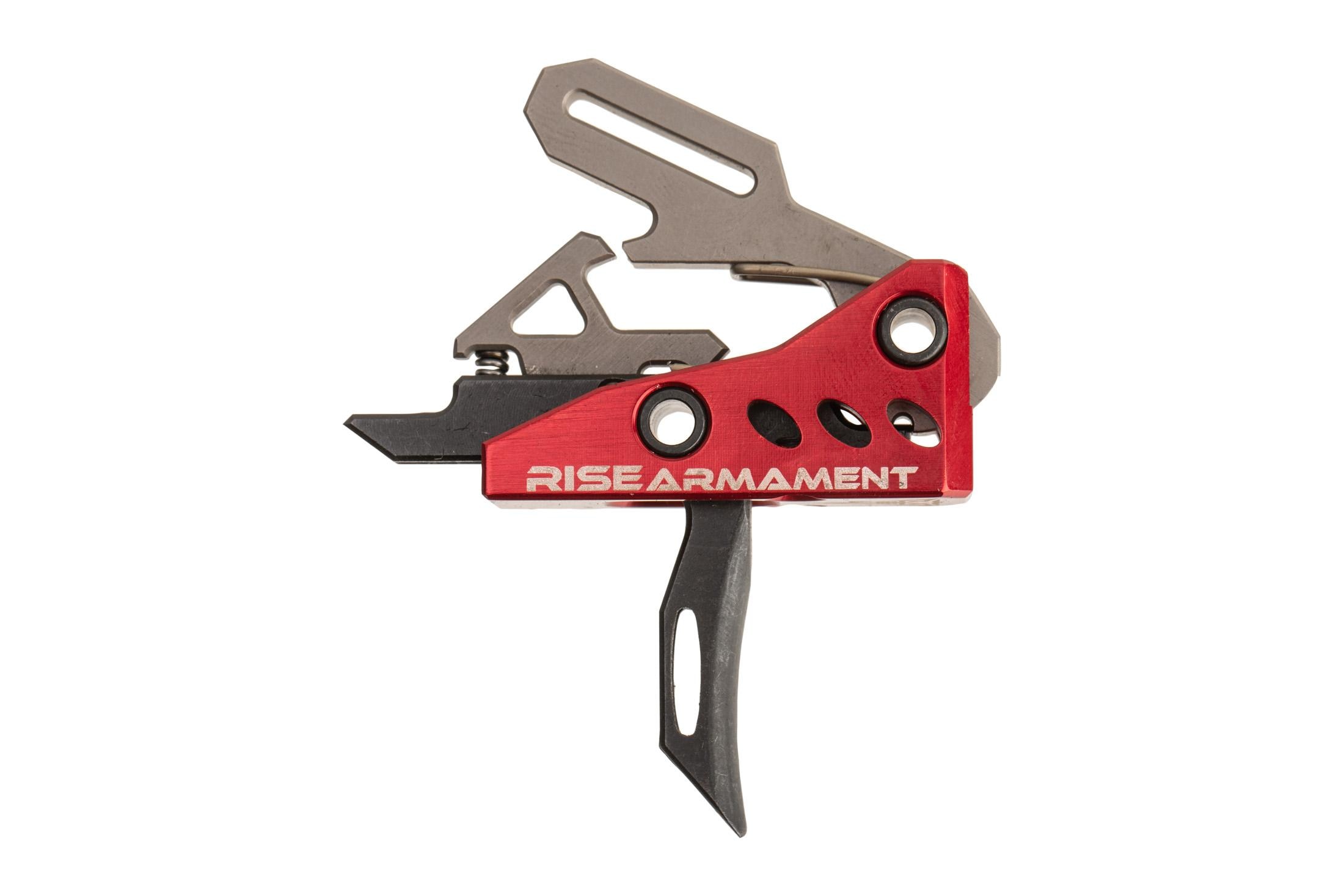 Rise Armament RA535BLKARP RA-535 Advanced Performance Single-Stage Straight with 3.50 lbs Draw Weight, Red Housing & Black Trigger for AR-Platform, Includes Pins
