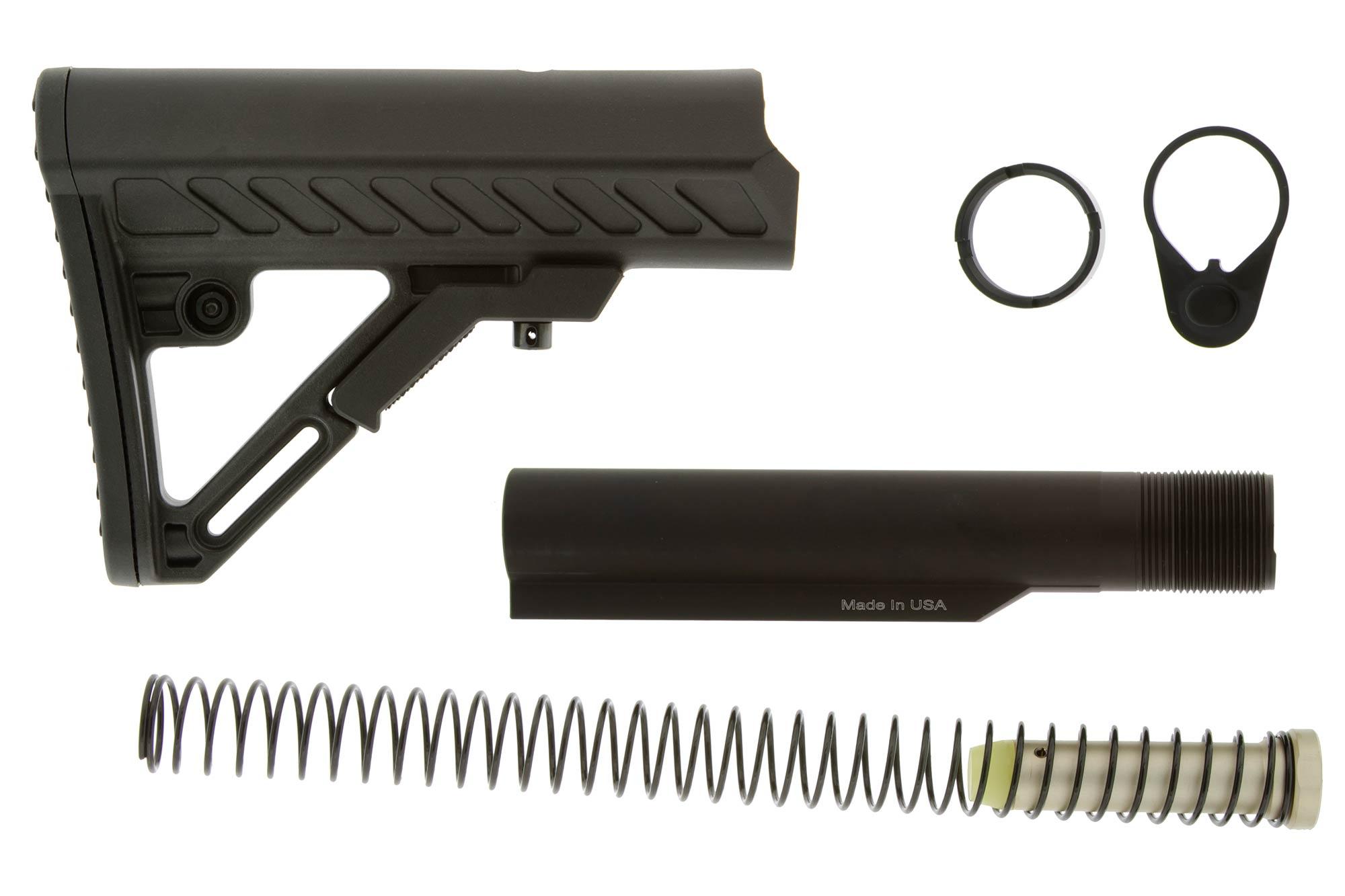 Leapers UTG Model 4 Combat Ops S2 Stock Kit 6-Position Mil-Spec Stock Assembly, Black - RBUS2BM