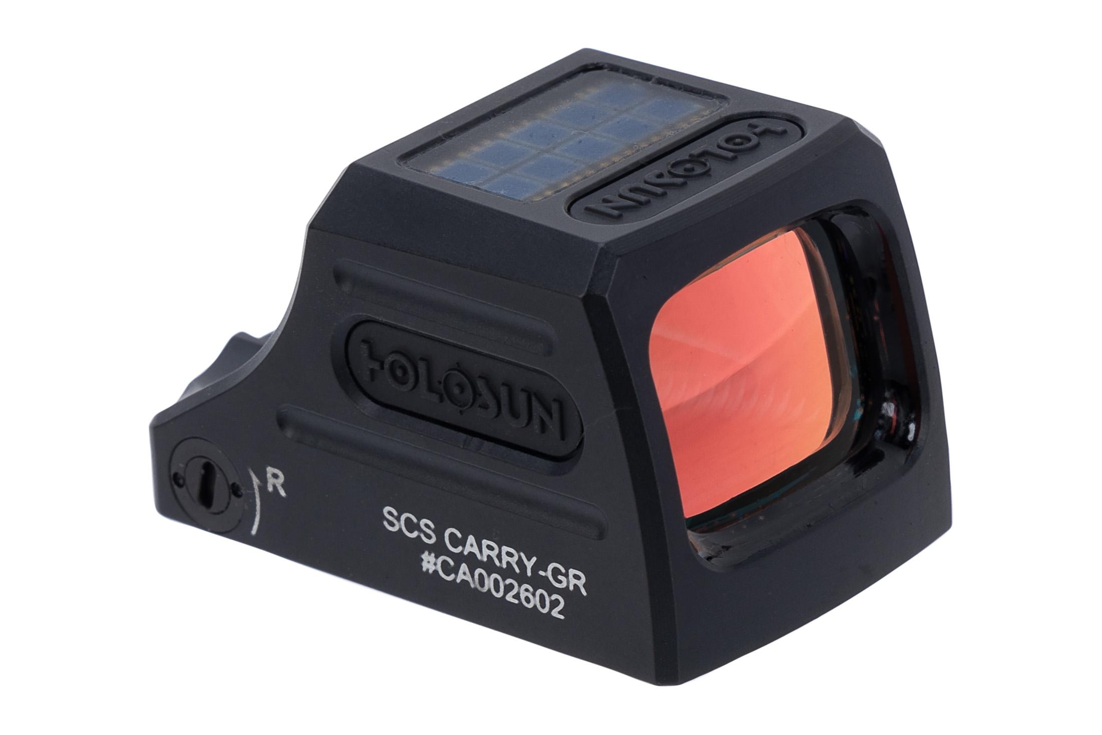 Holosun SCS Carry Solar Charging "K" Compact Green Dot, Black- SCS-CARRY-GR