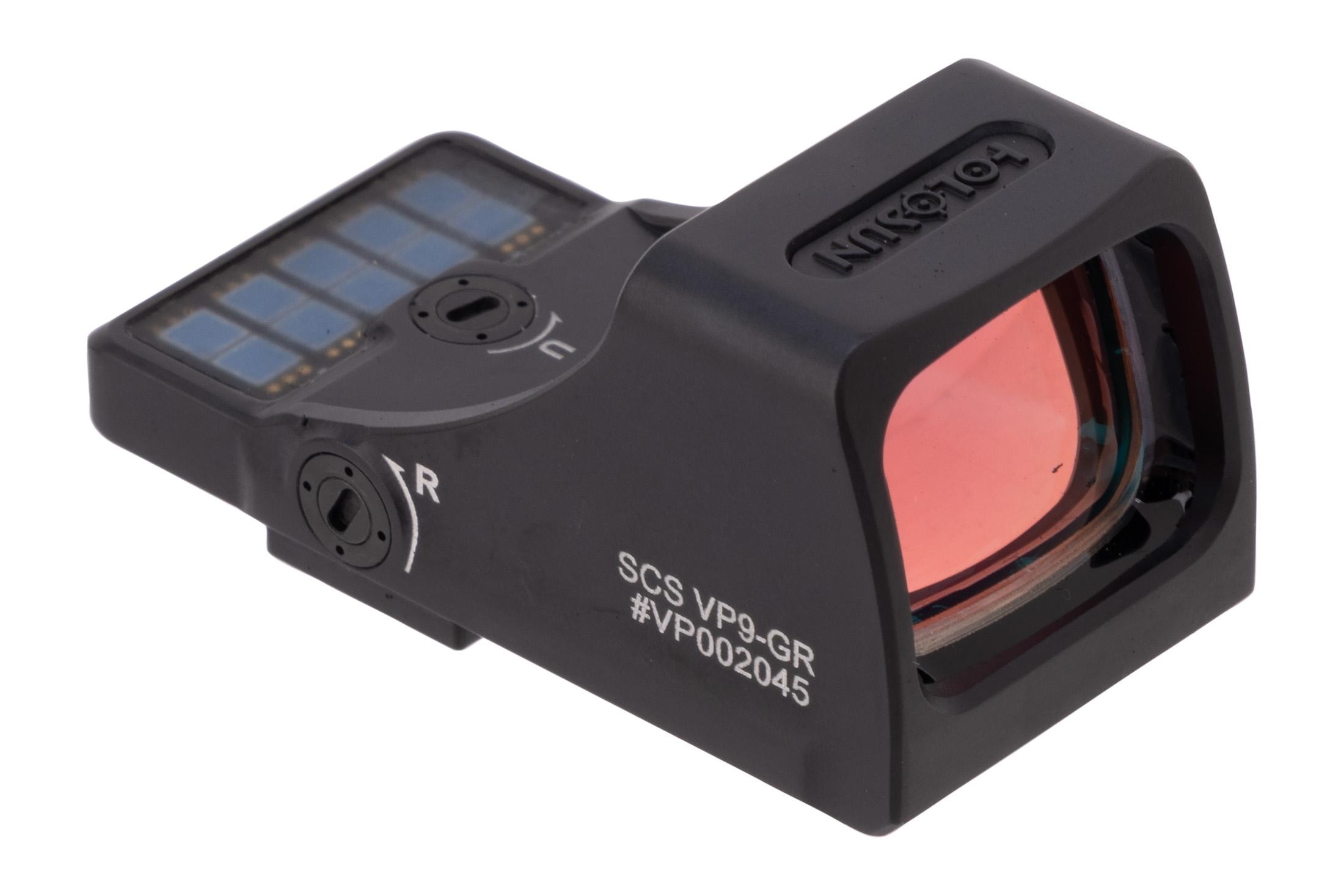 Holosun SCS-VP9 Reflex Red Dot Sight 1x Multi-Reticle Green Solar/Battery Powered for H&K VP9 Matte Black