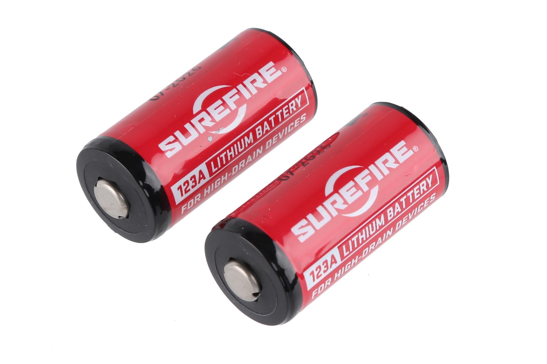 SureFire CR123A Lithium Batteries 2 Pack SF2CB