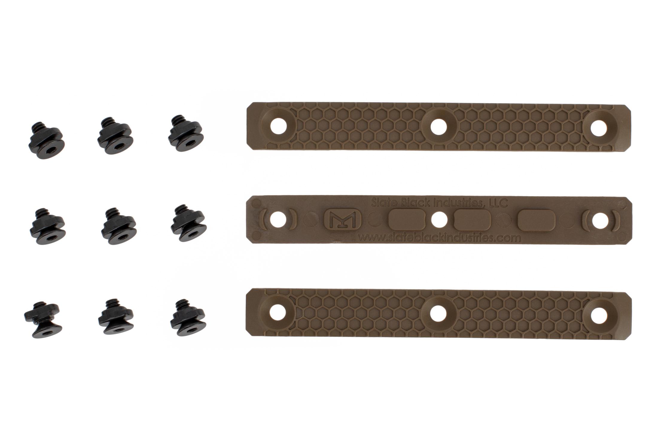 Slate Black Industries 3-Slot M-LOK Slate Panels - FDE SG-3-FDE