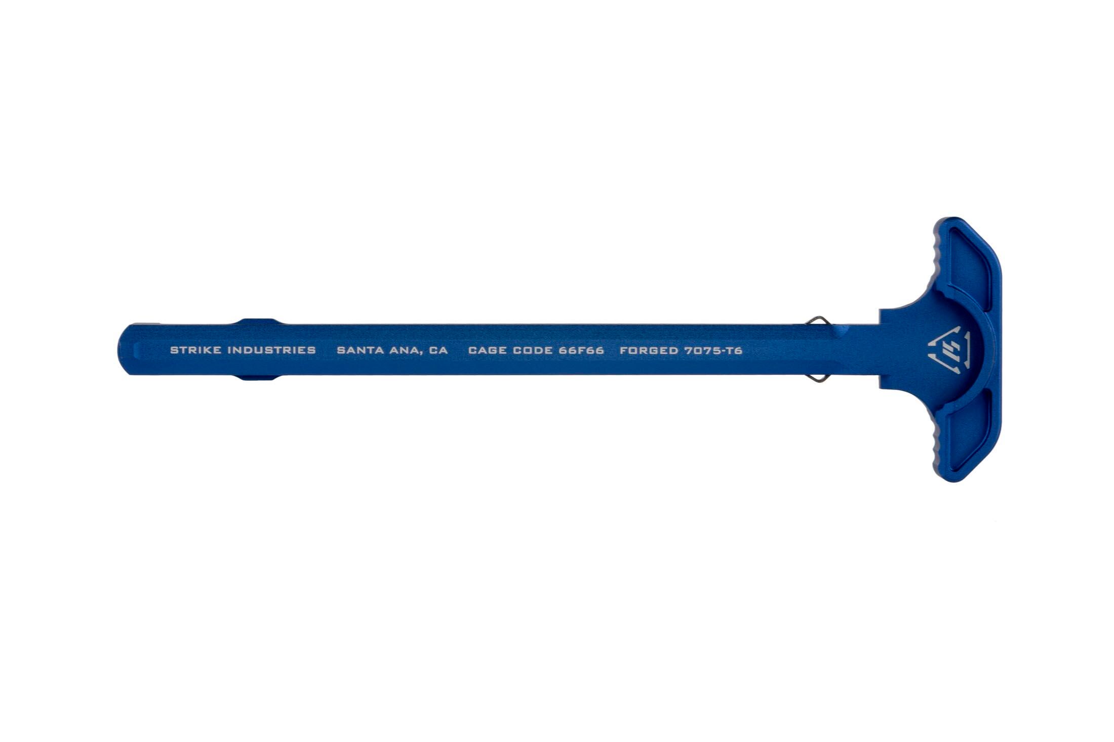 Strike Industries Latchless Charging Handle Blue SIARSLCHBLU