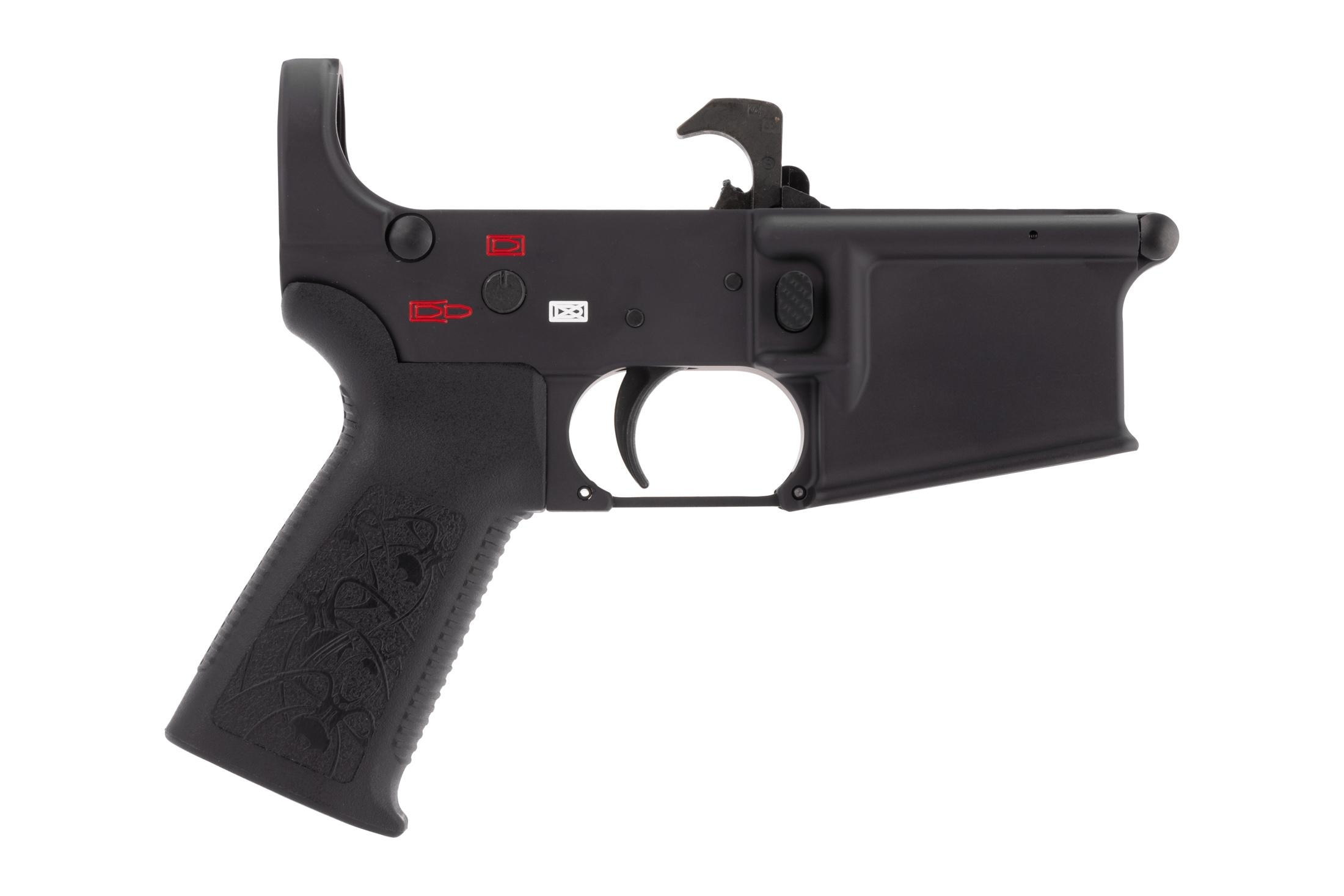 Spikes Tactical AR-15 lower Receiver with LPK - Spider Logo - Color Fill - Stripped Lower
