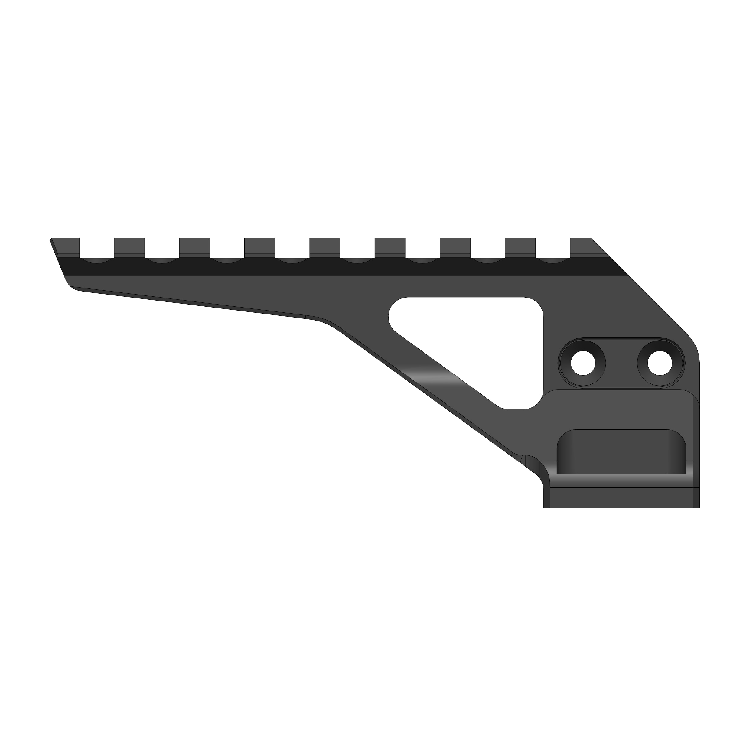Scalarworks Scalarworks KICK/08 Picatinny Ring Top Rail - Low