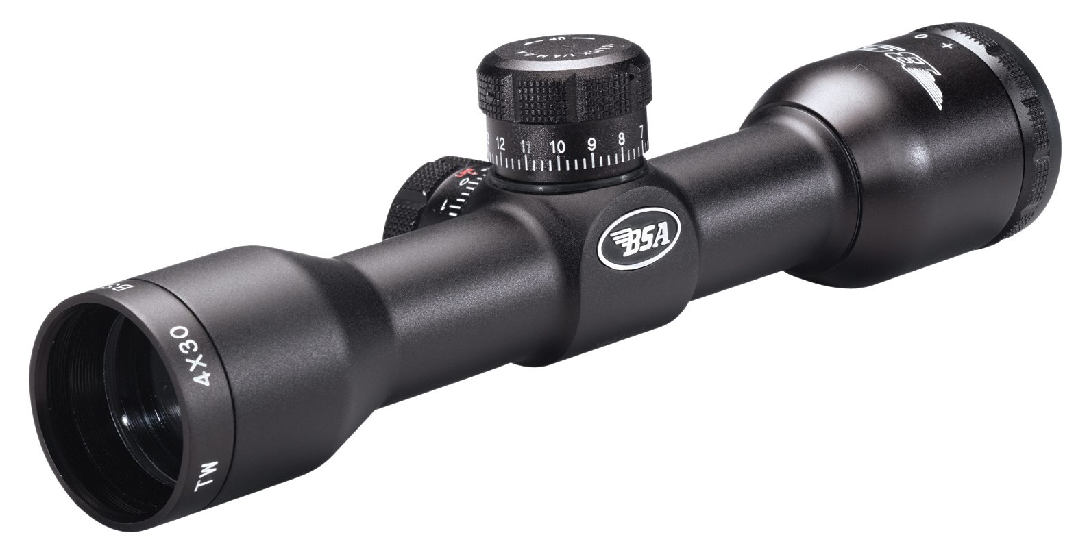 BSA 4x30mm Tactical Weapon Scope With Rings - Mil-Dot Reticle