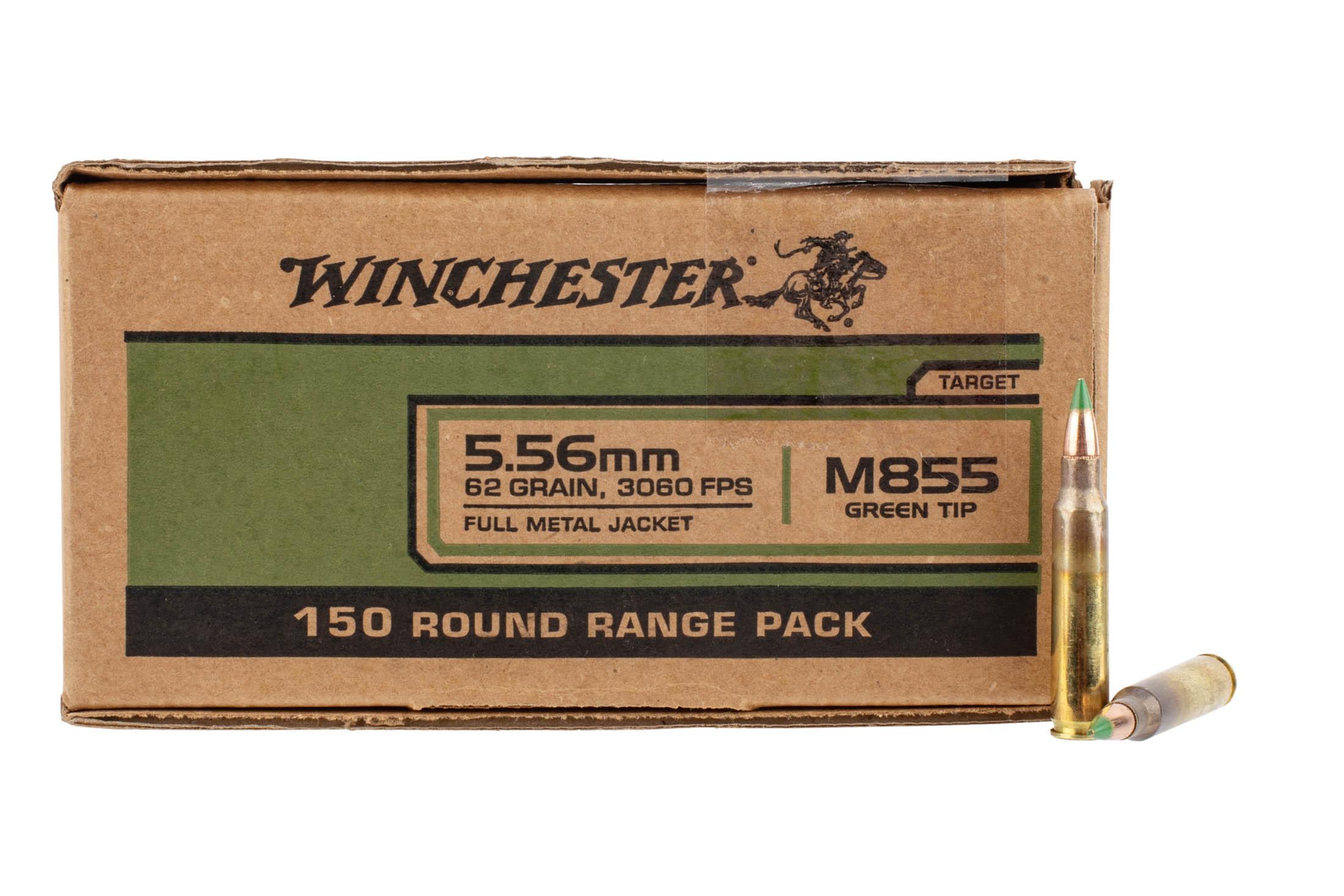 Winchester Winchester 5.56 NATO 62gr M855 Ball - Lake City Brass - Box of 150