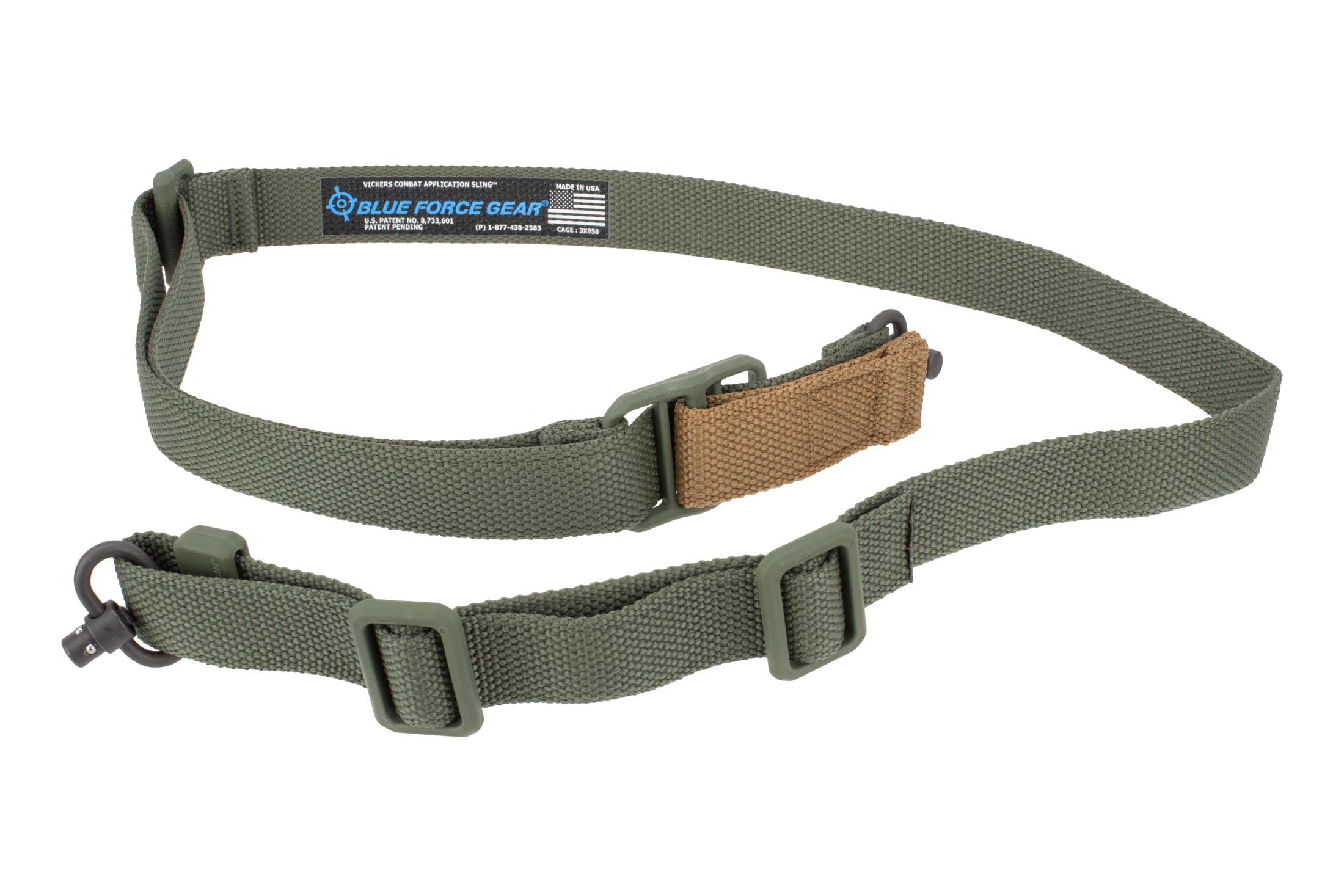 Blue Force Gear Vickers 221 Sling Push Button Swivels OD Green VCAS