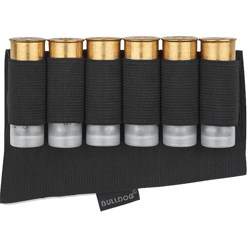 Bulldog Bulldog Shotgun Butt Stock Shell Holder Black - 6 Shells